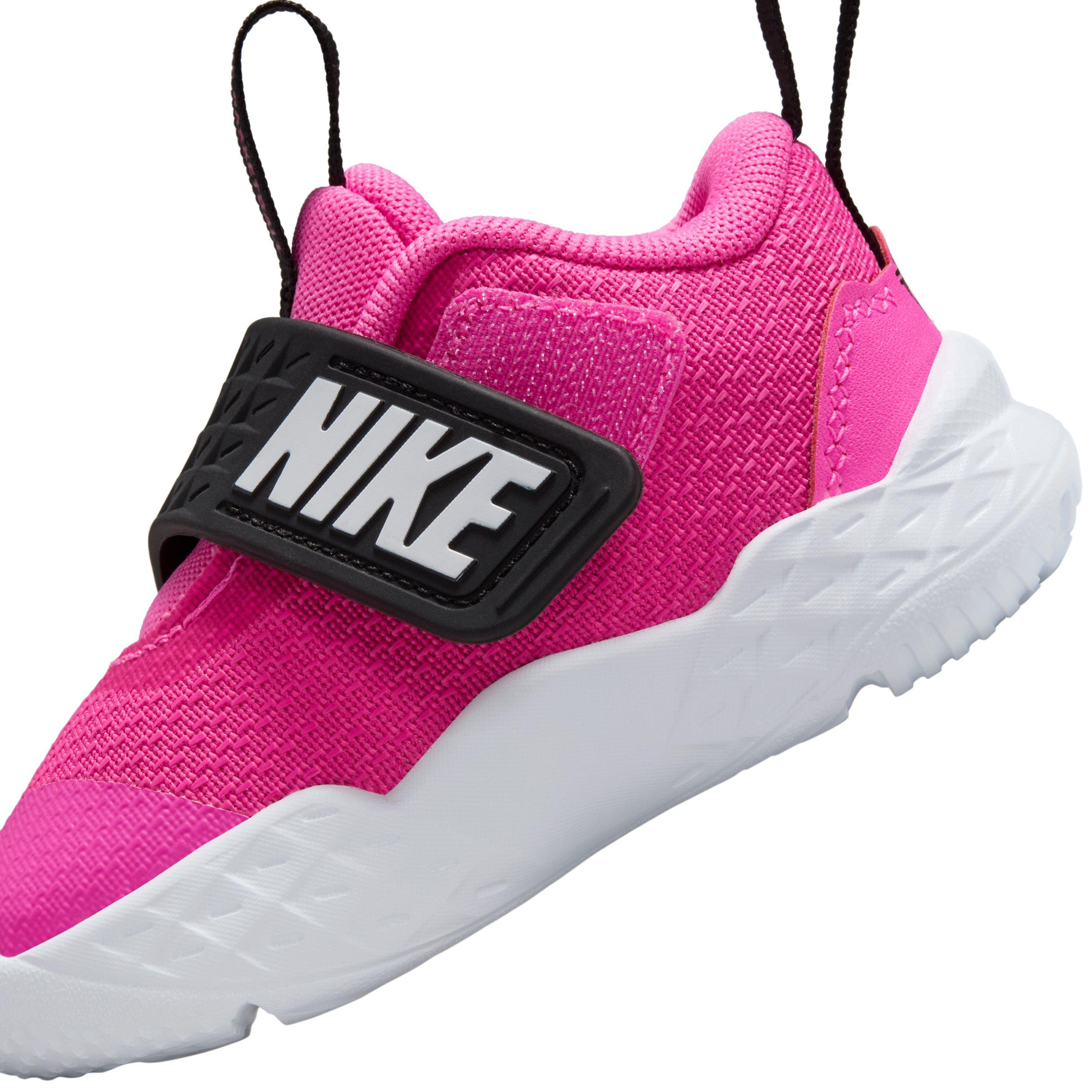 Nike Team Hustle D 12 "Laser Fuchsia/Black/White" Infant Girls' Basketball Shoe - FUCHSIA/BLACK/WHITE
