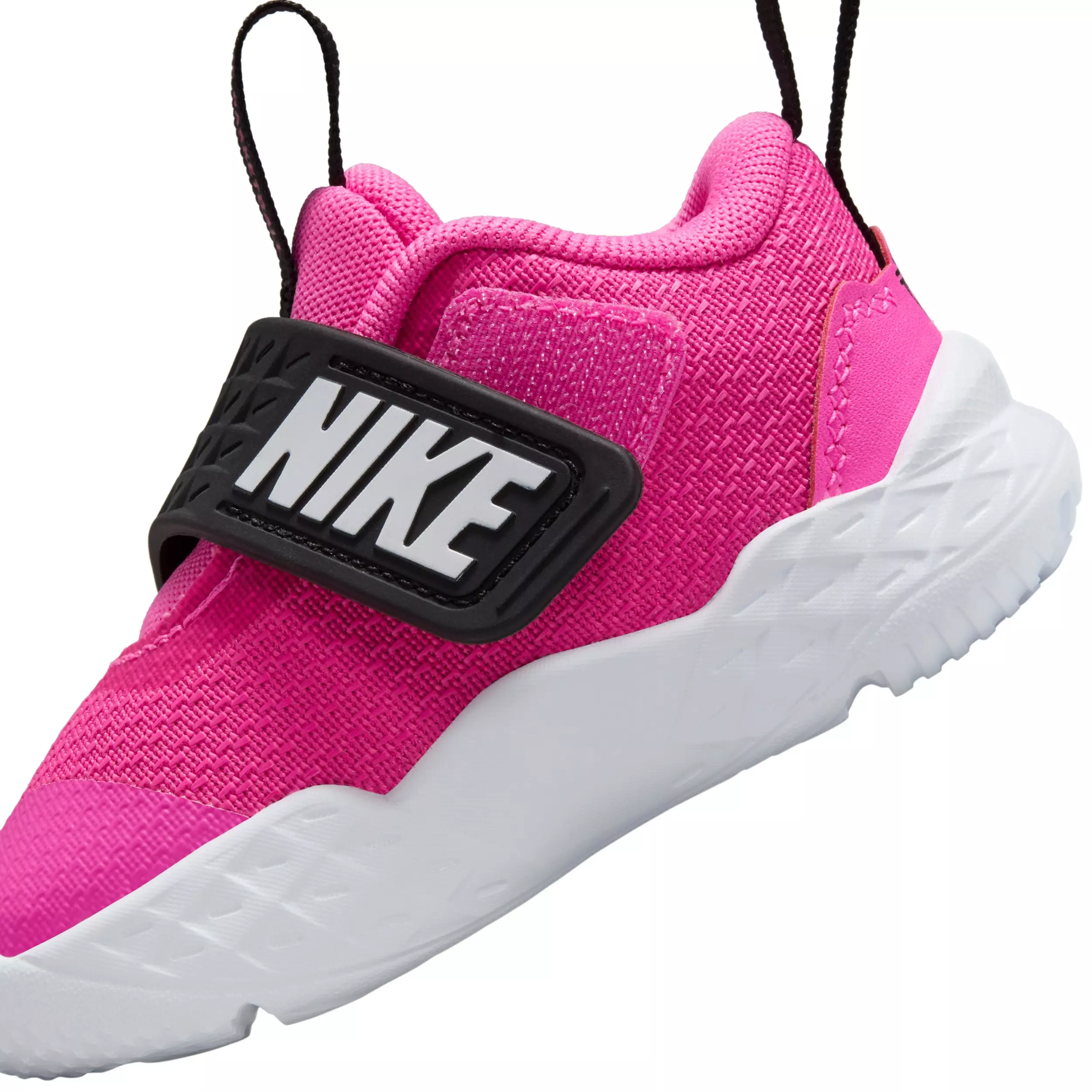 Nike Team Hustle D 12 "Laser Fuchsia/Black/White" Infant Girls' Basketball Shoe - FUCHSIA/BLACK/WHITE