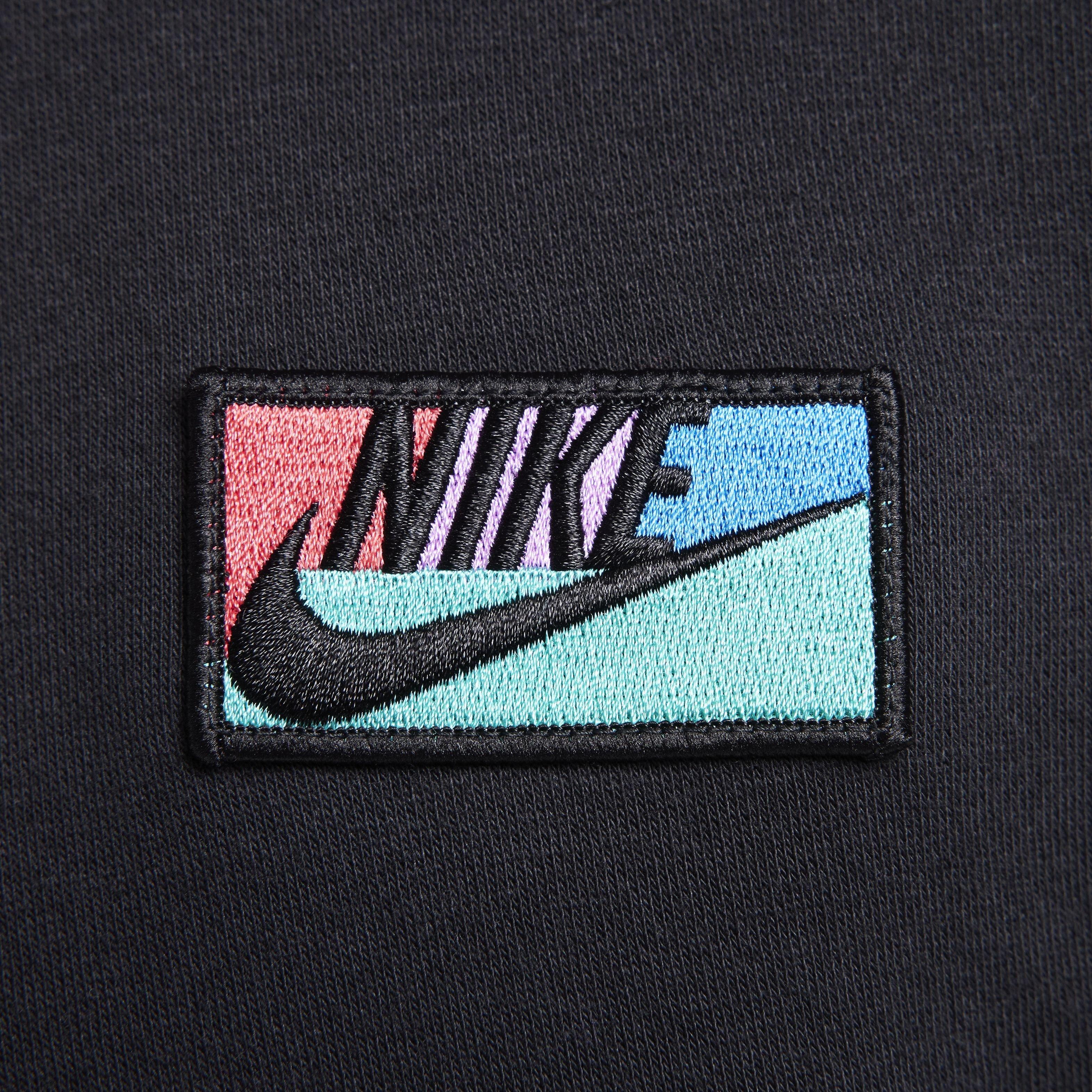 Nike Men's Club Fleece Patch Graphic BB Pullover Hoodie - BLACK Thumbnail View 4