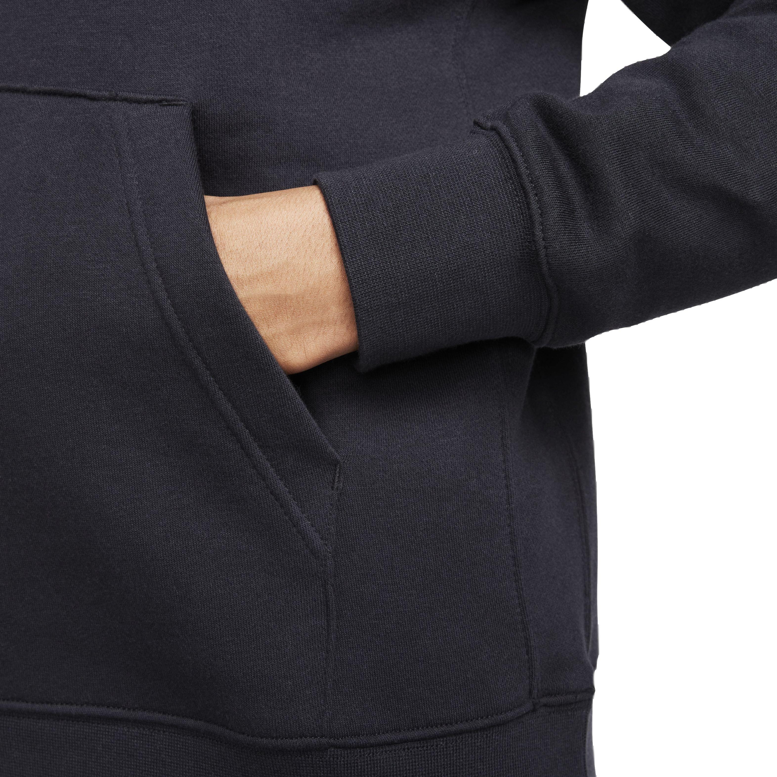 Nike Men's Club Fleece Patch Graphic BB Pullover Hoodie - BLACK Thumbnail View 5