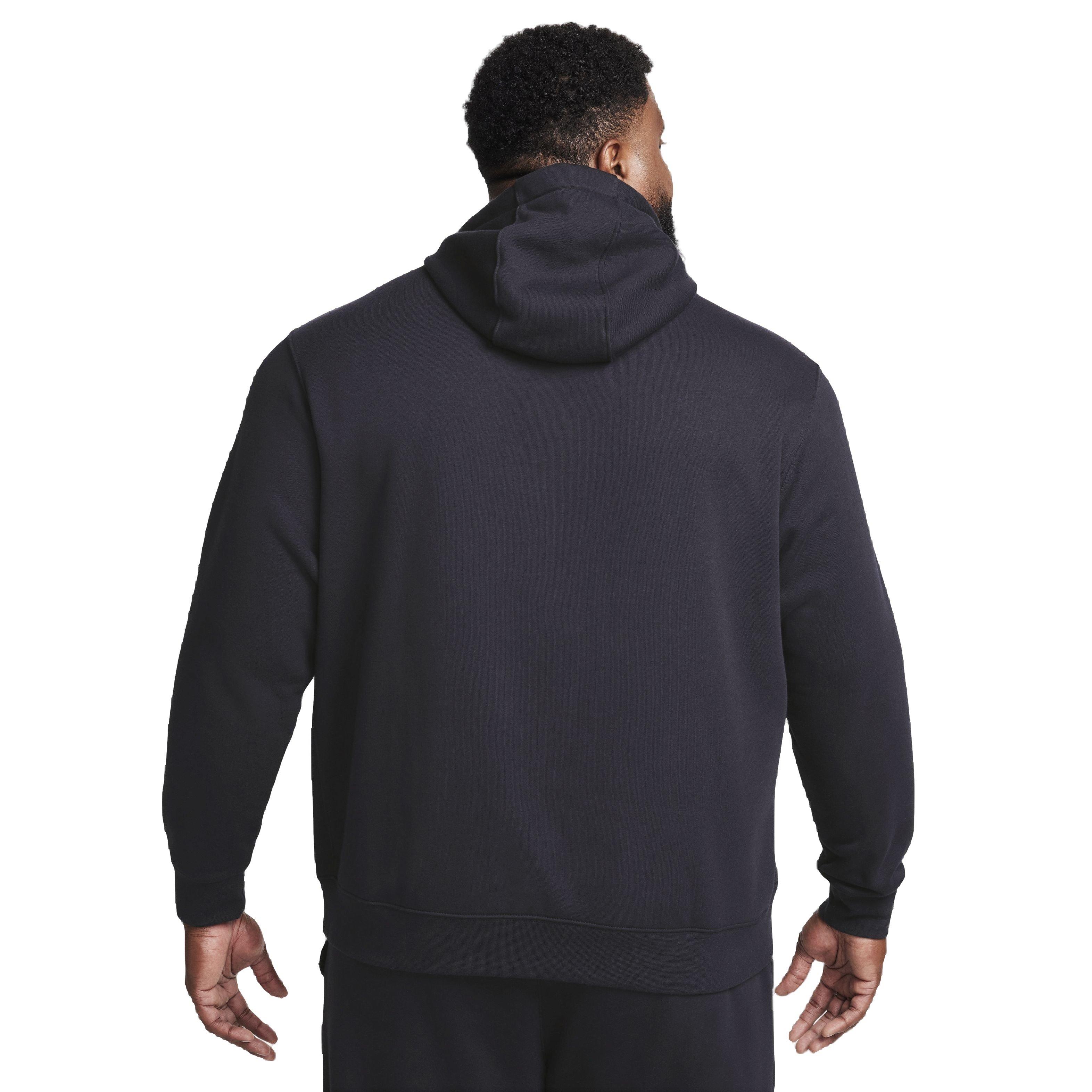 Nike Men's Club Fleece Patch Graphic BB Pullover Hoodie - BLACK Thumbnail View 8