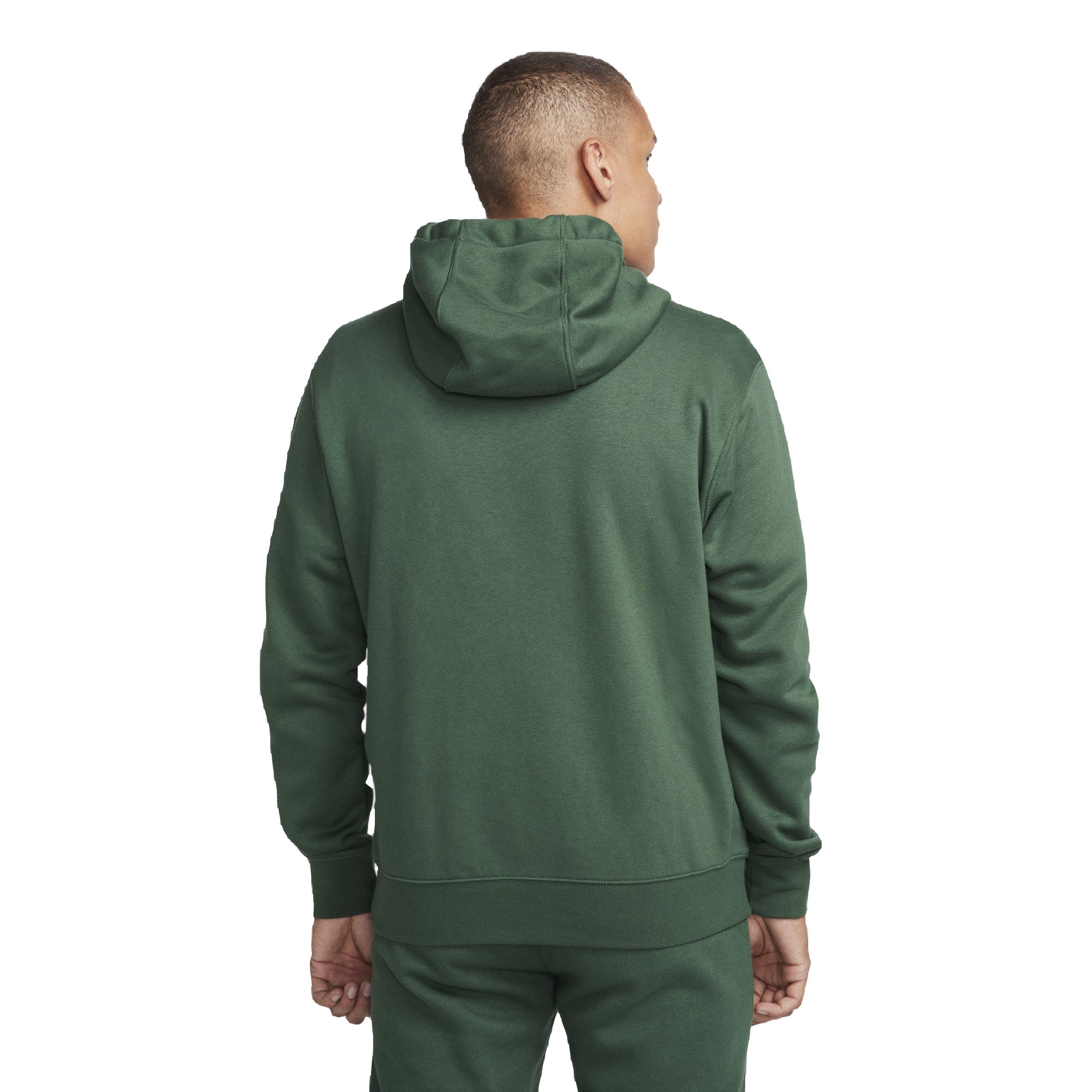 Nike Men's Club Fleece Patch Graphic BB Pullover Hoodie - GREEN Thumbnail View 2