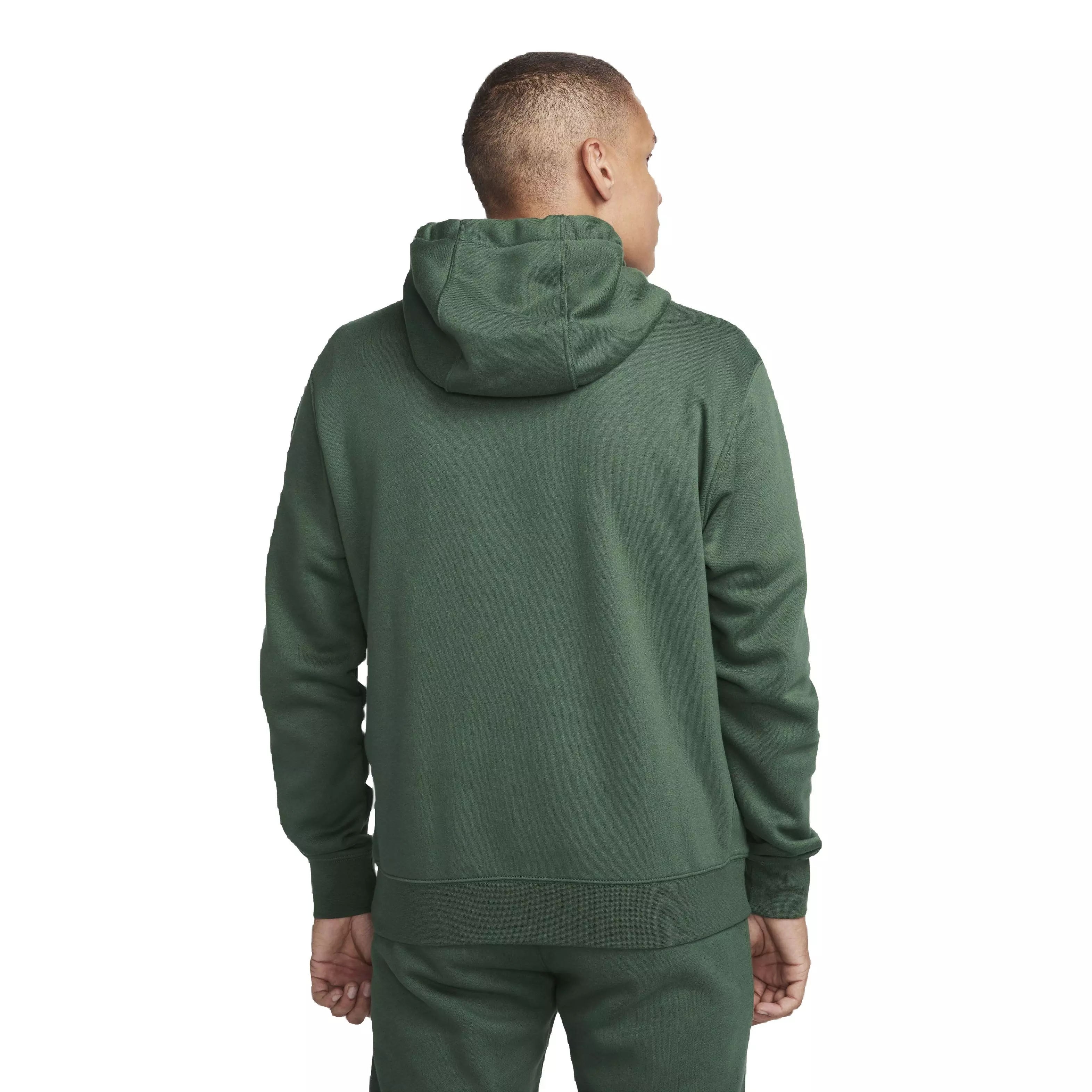 Nike Men's Club Fleece Patch Graphic BB Pullover Hoodie - GREEN