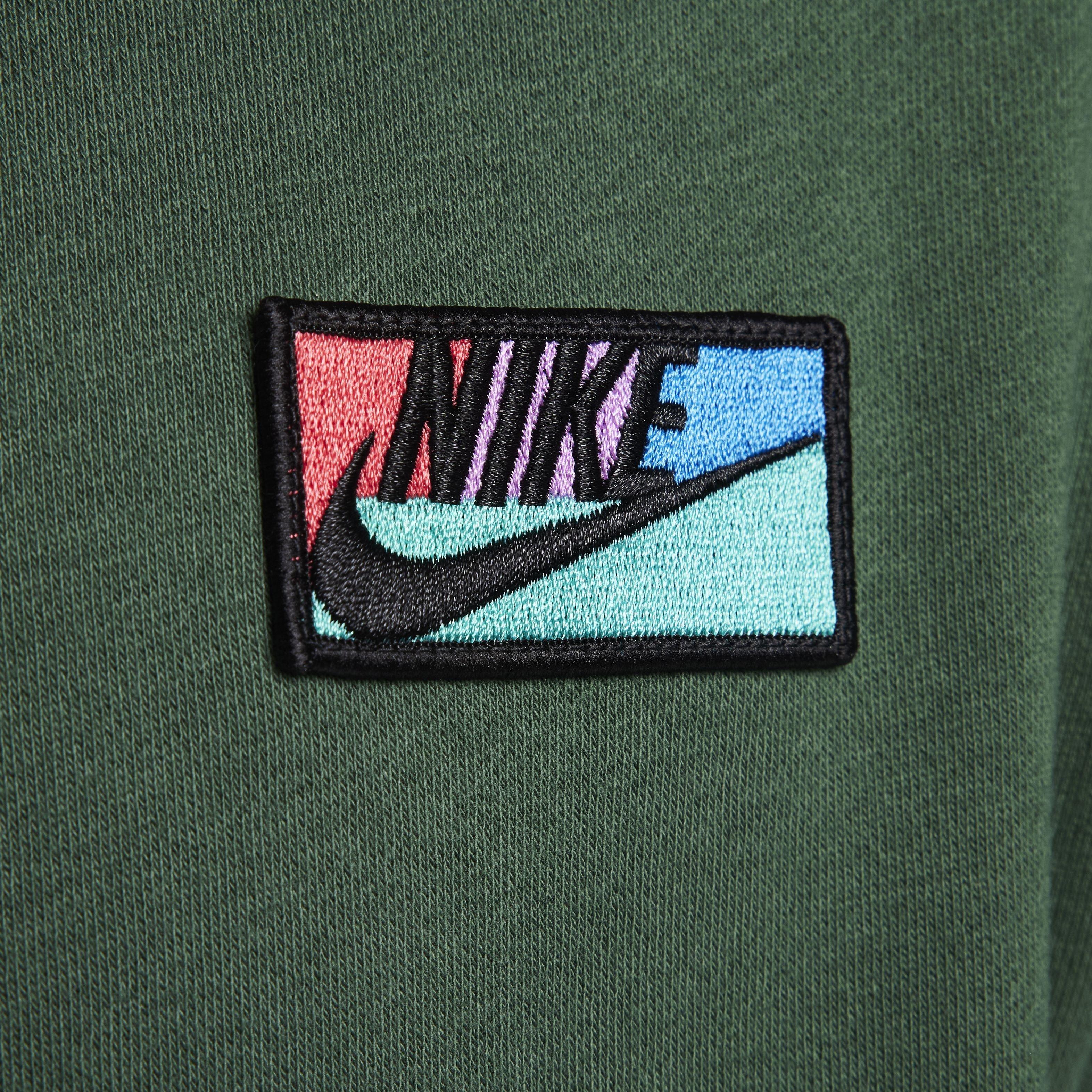 Nike Men's Club Fleece Patch Graphic BB Pullover Hoodie - GREEN Thumbnail View 4