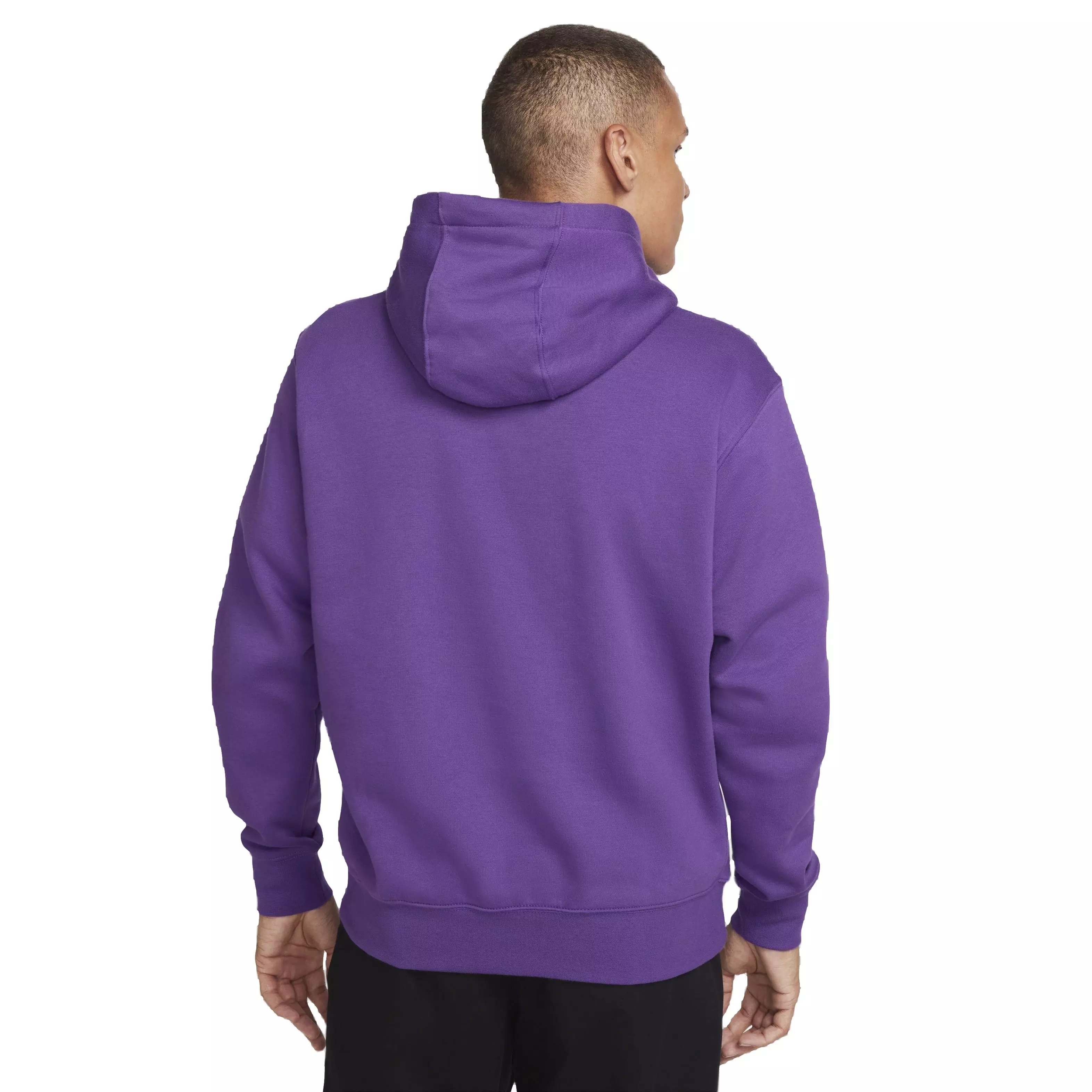 Nike Men's Club Fleece Patch Graphic BB Pullover Hoodie - PURPLE