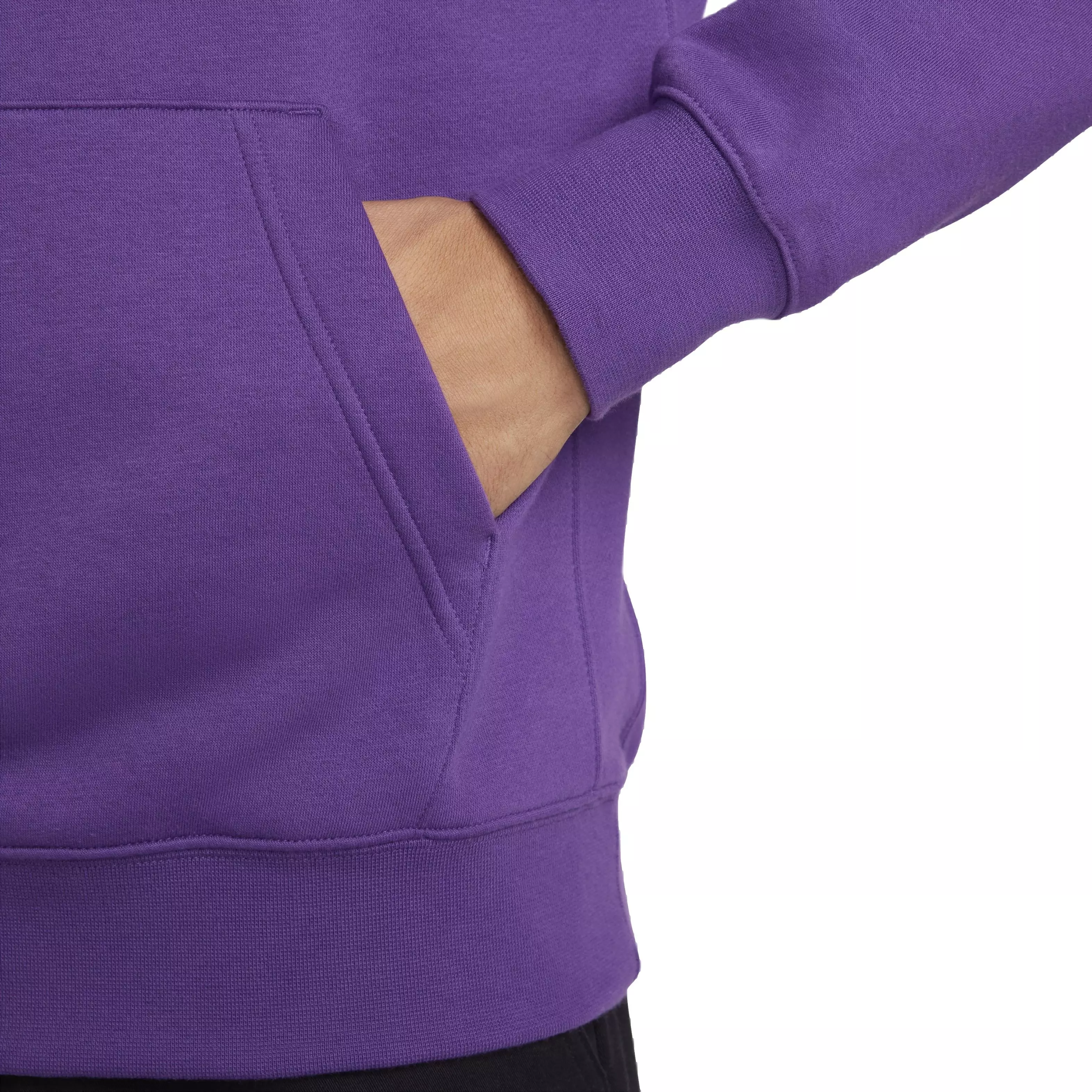Nike Men's Club Fleece Patch Graphic BB Pullover Hoodie - PURPLE