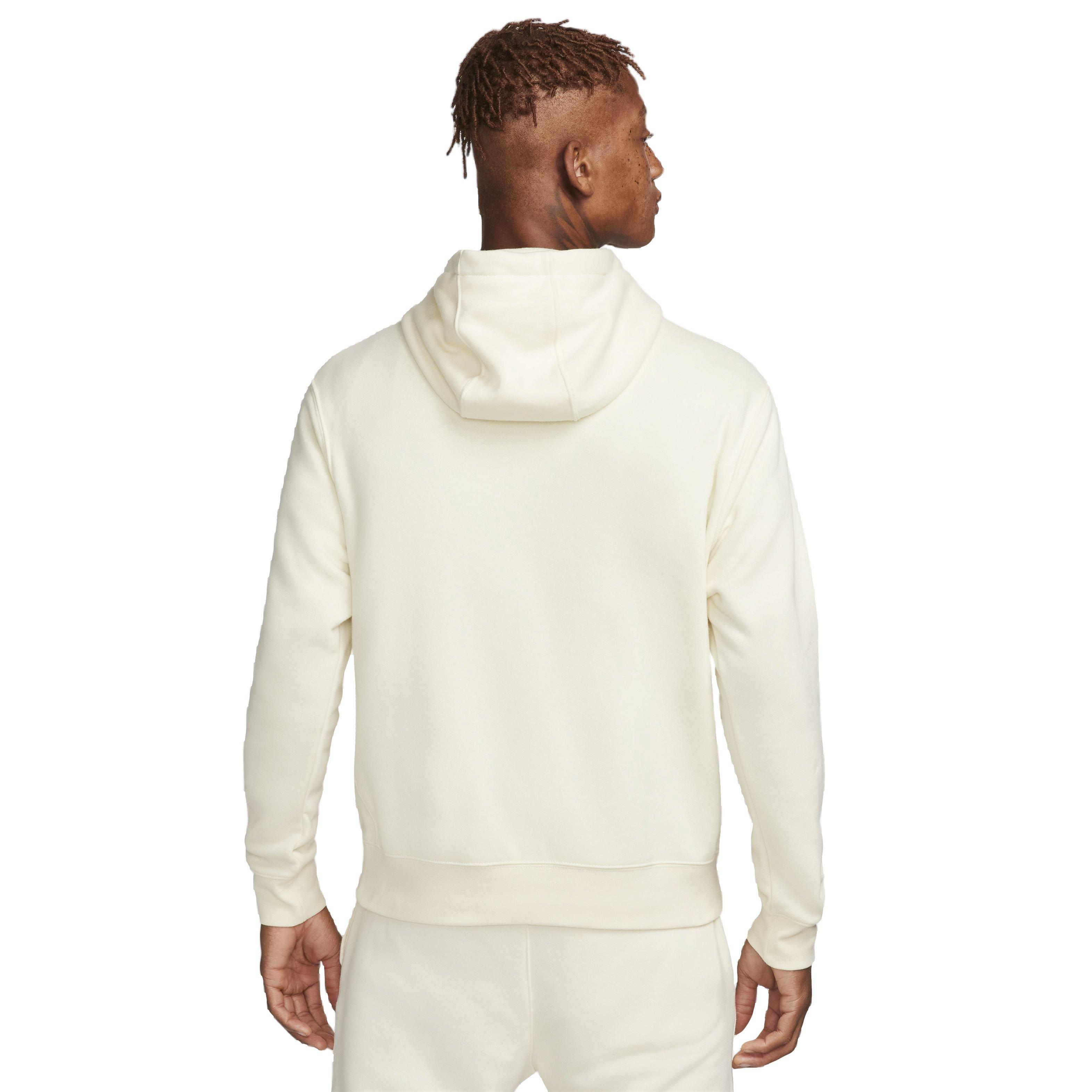 Nike Men's Club Fleece Patch Graphic BB Pullover Hoodie - COCONUT MILK Thumbnail View 2