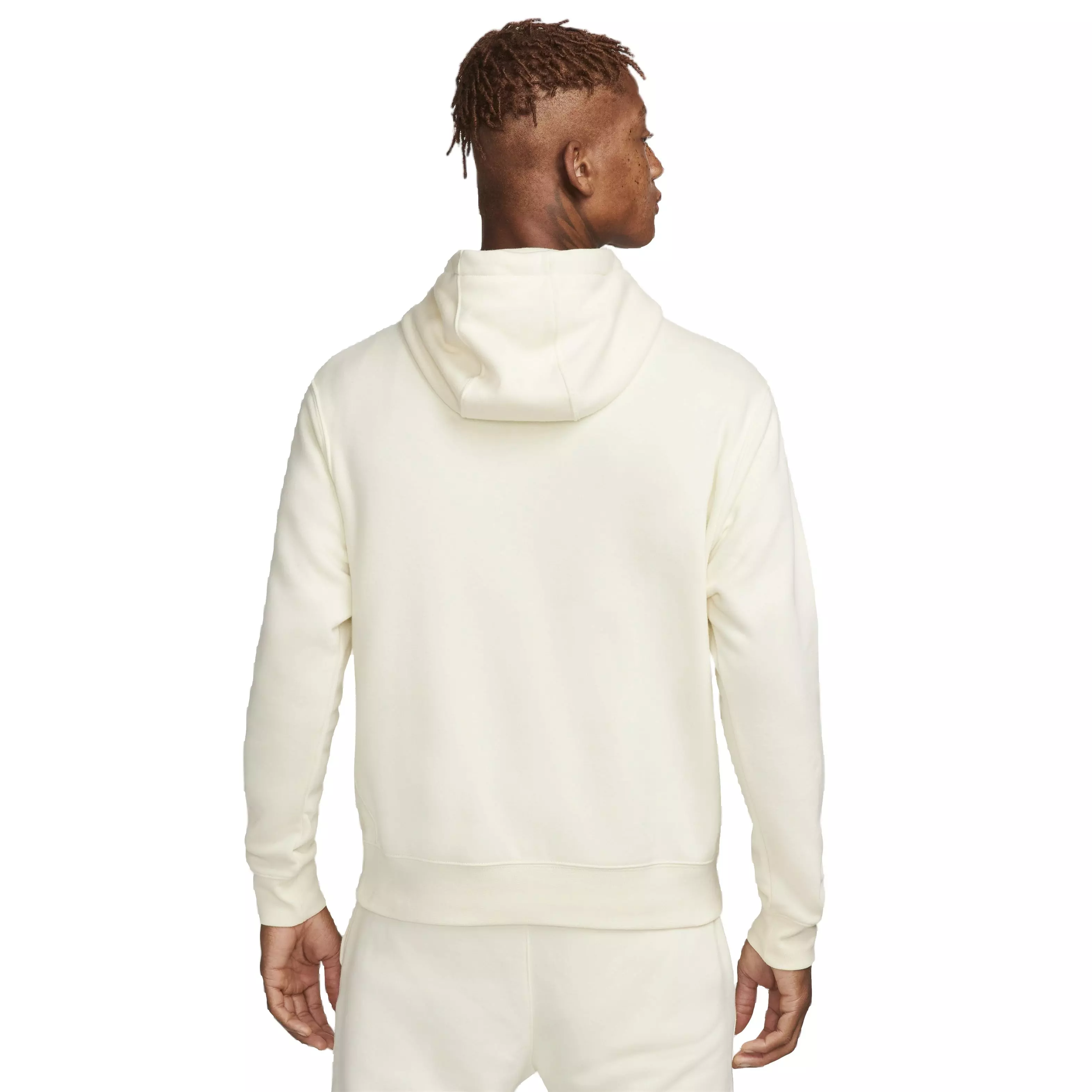 Nike Men's Club Fleece Patch Graphic BB Pullover Hoodie - COCONUT MILK