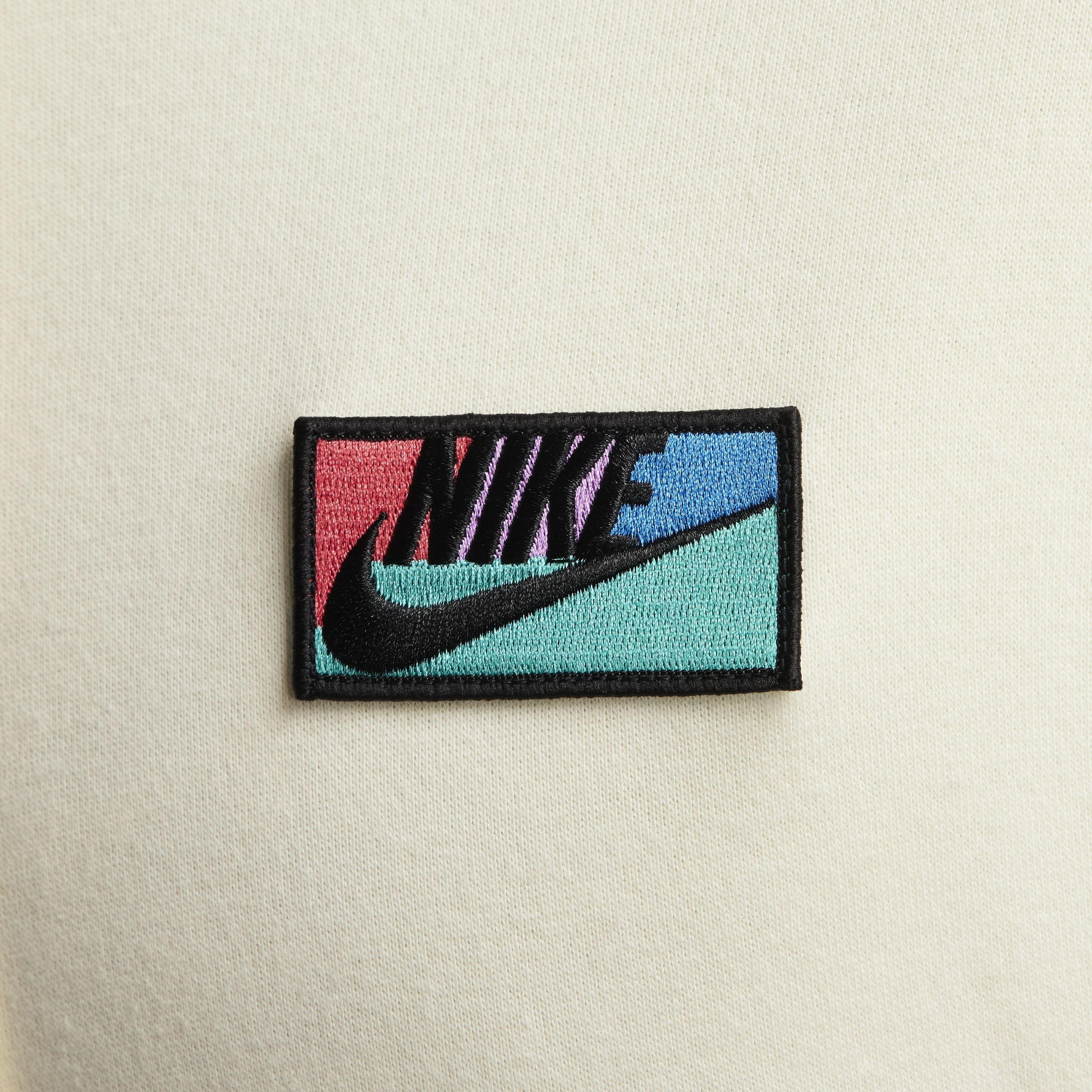 Nike Men's Club Fleece Patch Graphic BB Pullover Hoodie - COCONUT MILK Thumbnail View 4