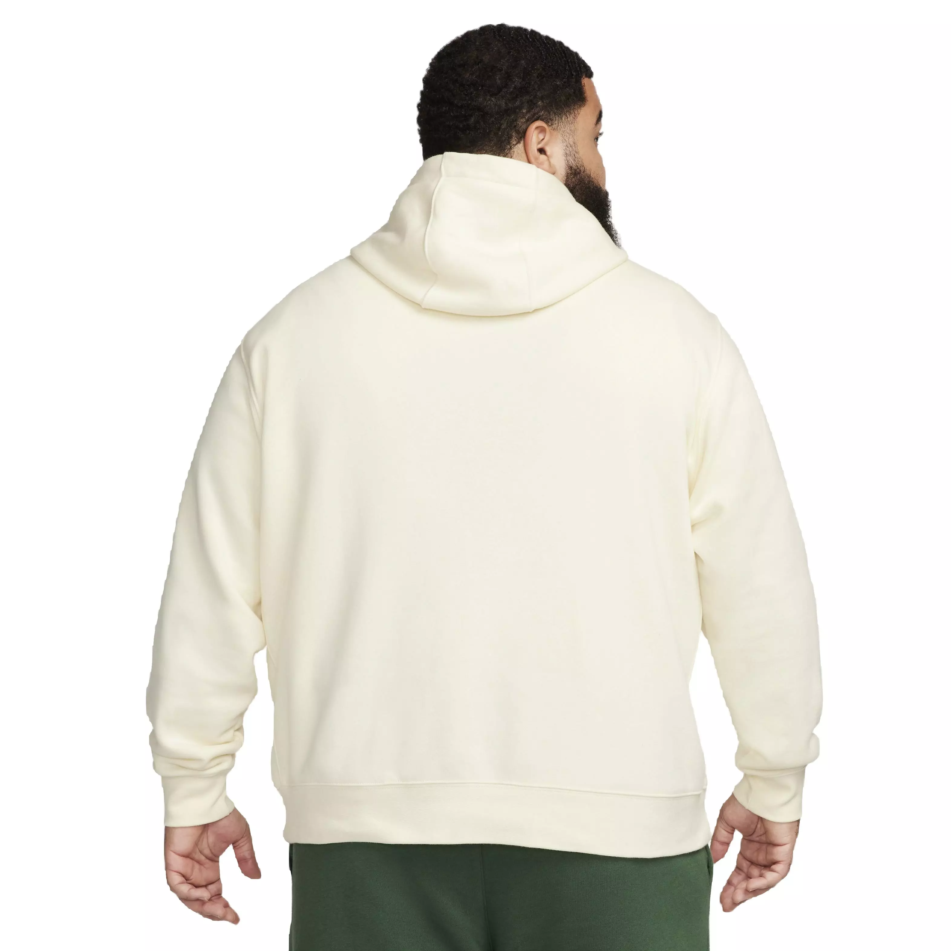 Nike Men's Club Fleece Patch Graphic BB Pullover Hoodie - COCONUT MILK