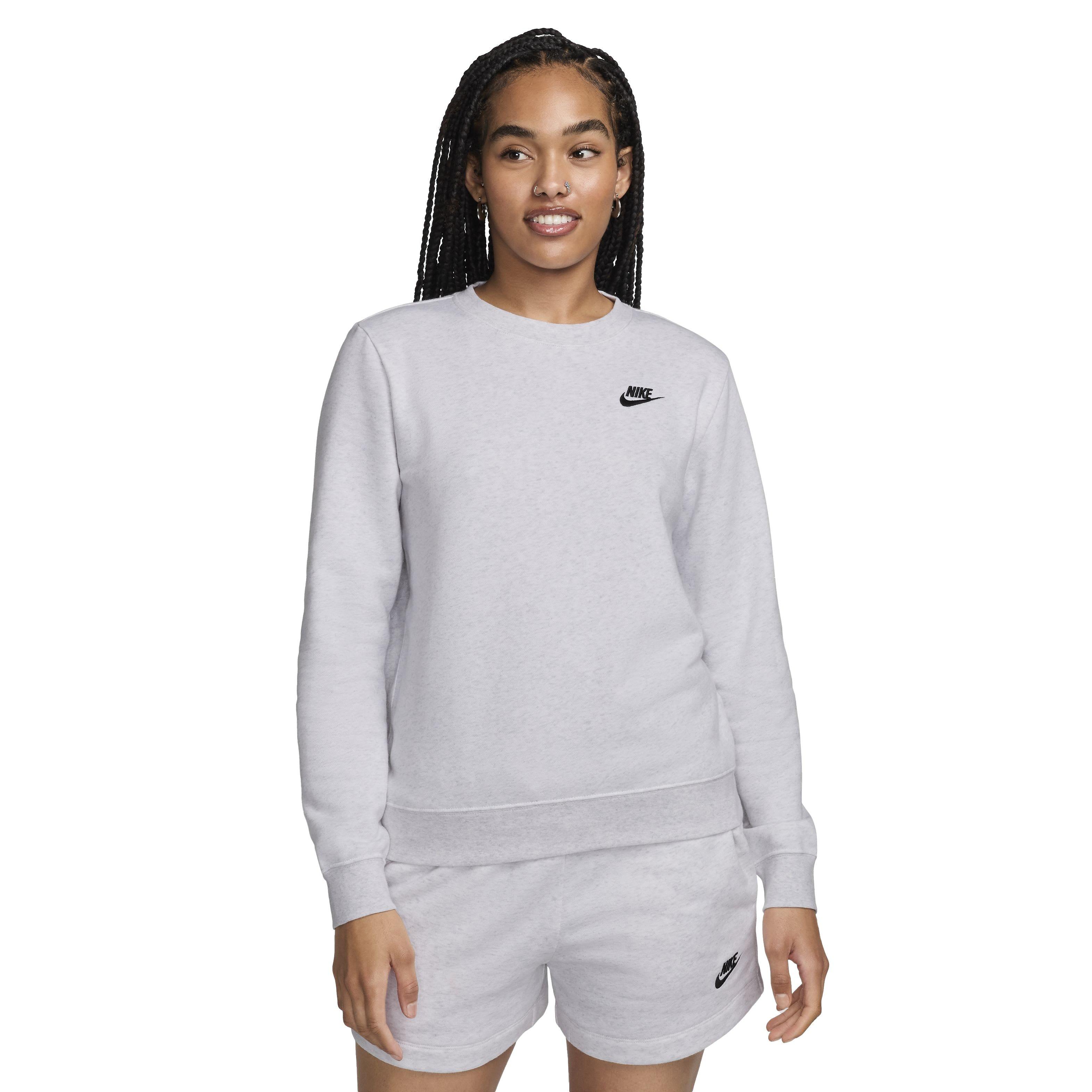 Nike Women's Sportswear Club Fleece Crewneck Sweatshirt - GREY Thumbnail View 1