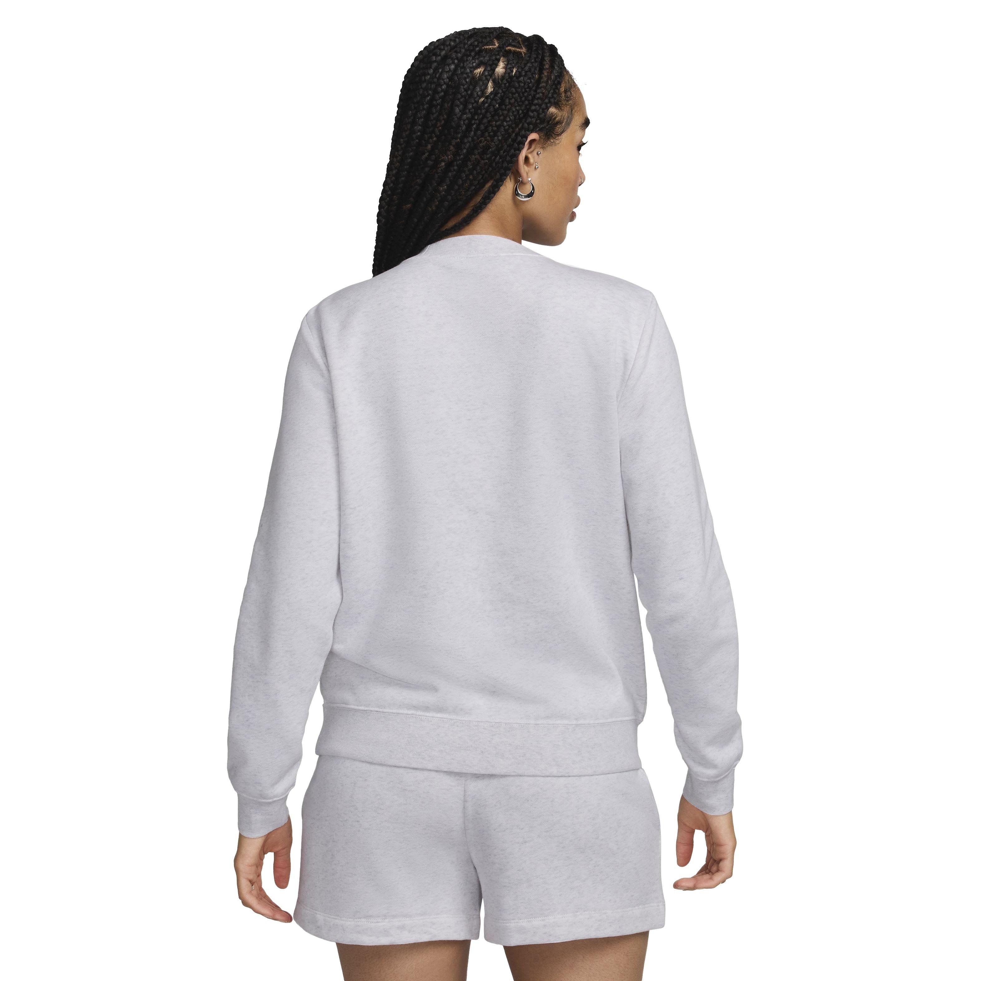 Nike Women's Sportswear Club Fleece Crewneck Sweatshirt - GREY Thumbnail View 2