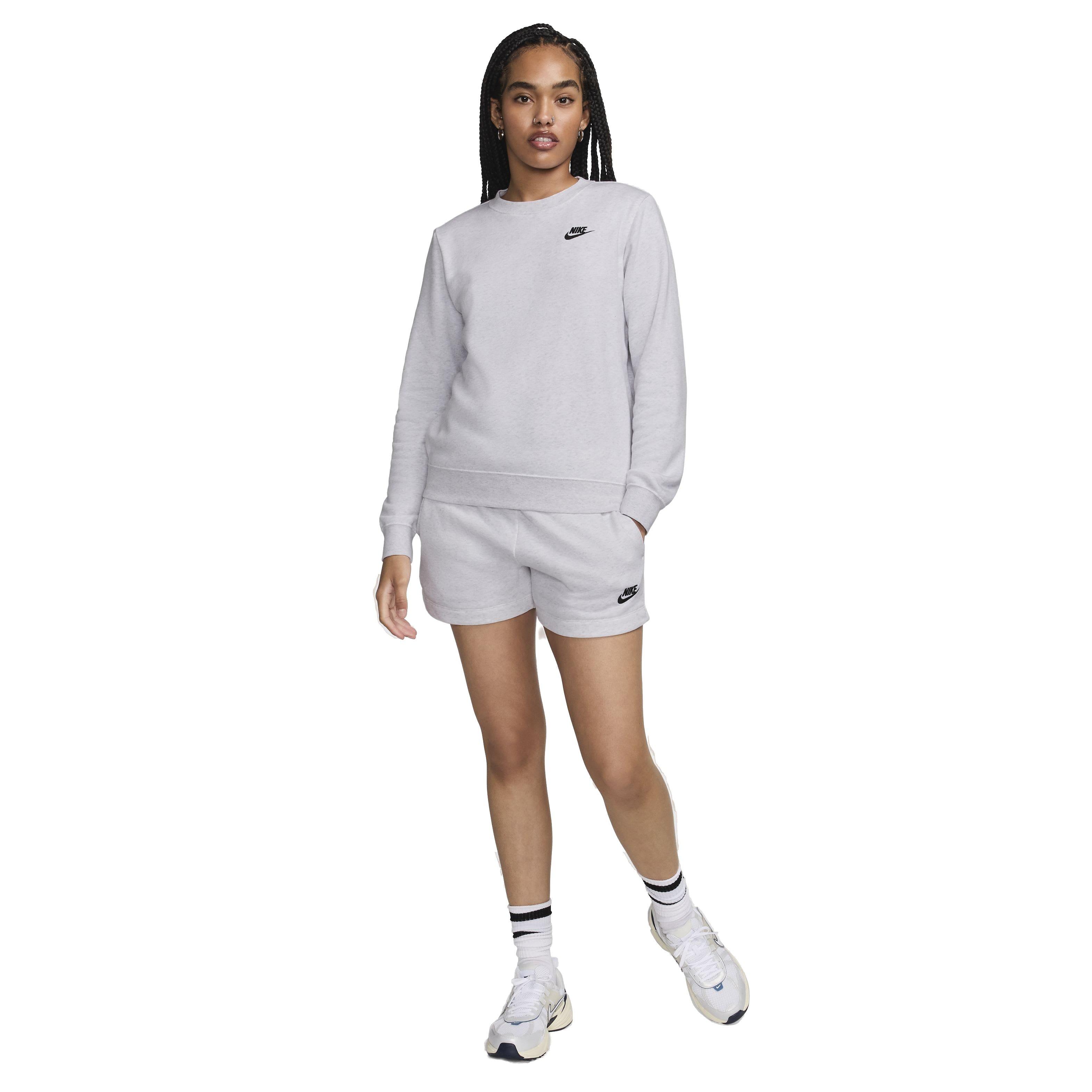 Nike Women's Sportswear Club Fleece Crewneck Sweatshirt - GREY Thumbnail View 5