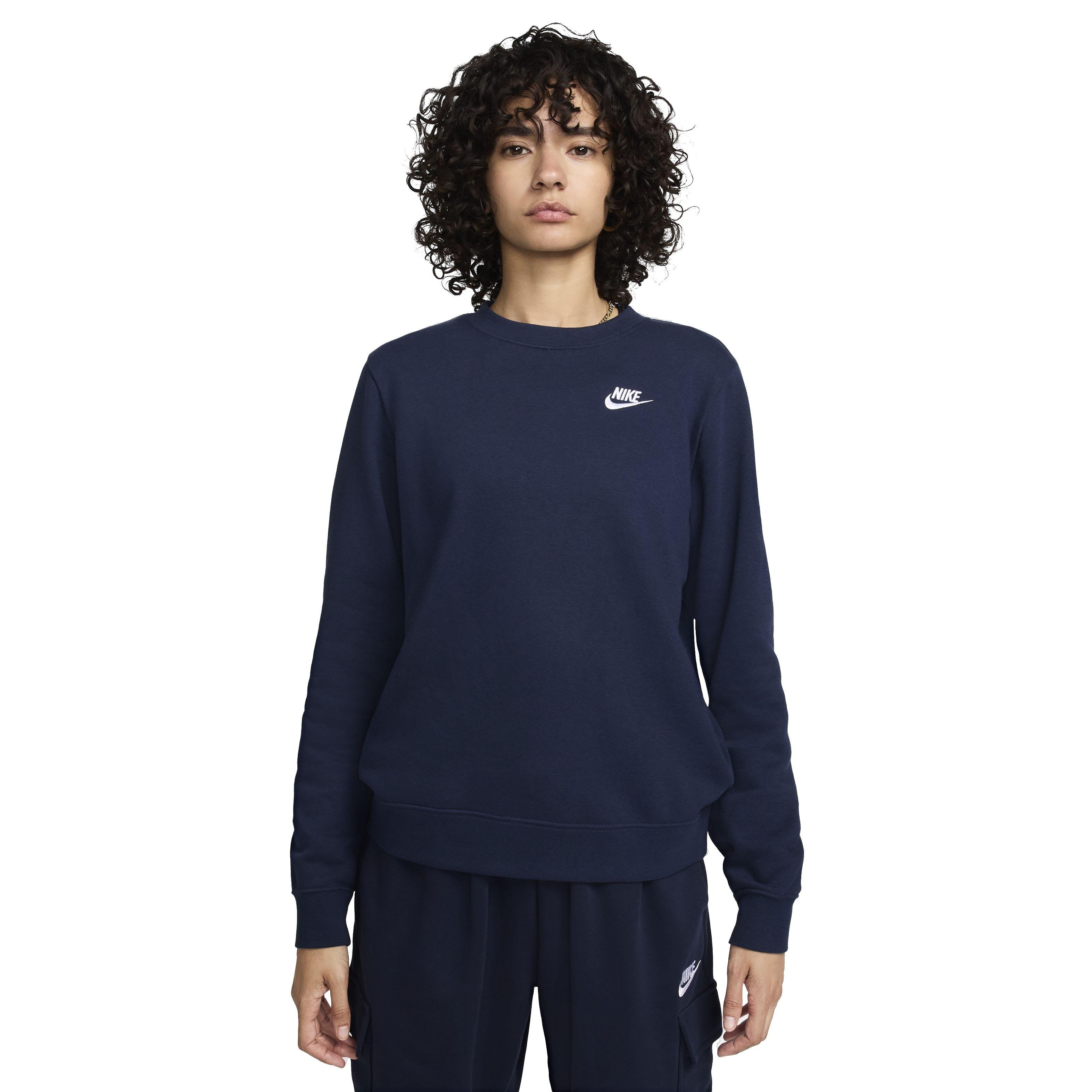 Nike Women's Sportswear Club Fleece Crewneck Sweatshirt - BLUE Thumbnail View 1