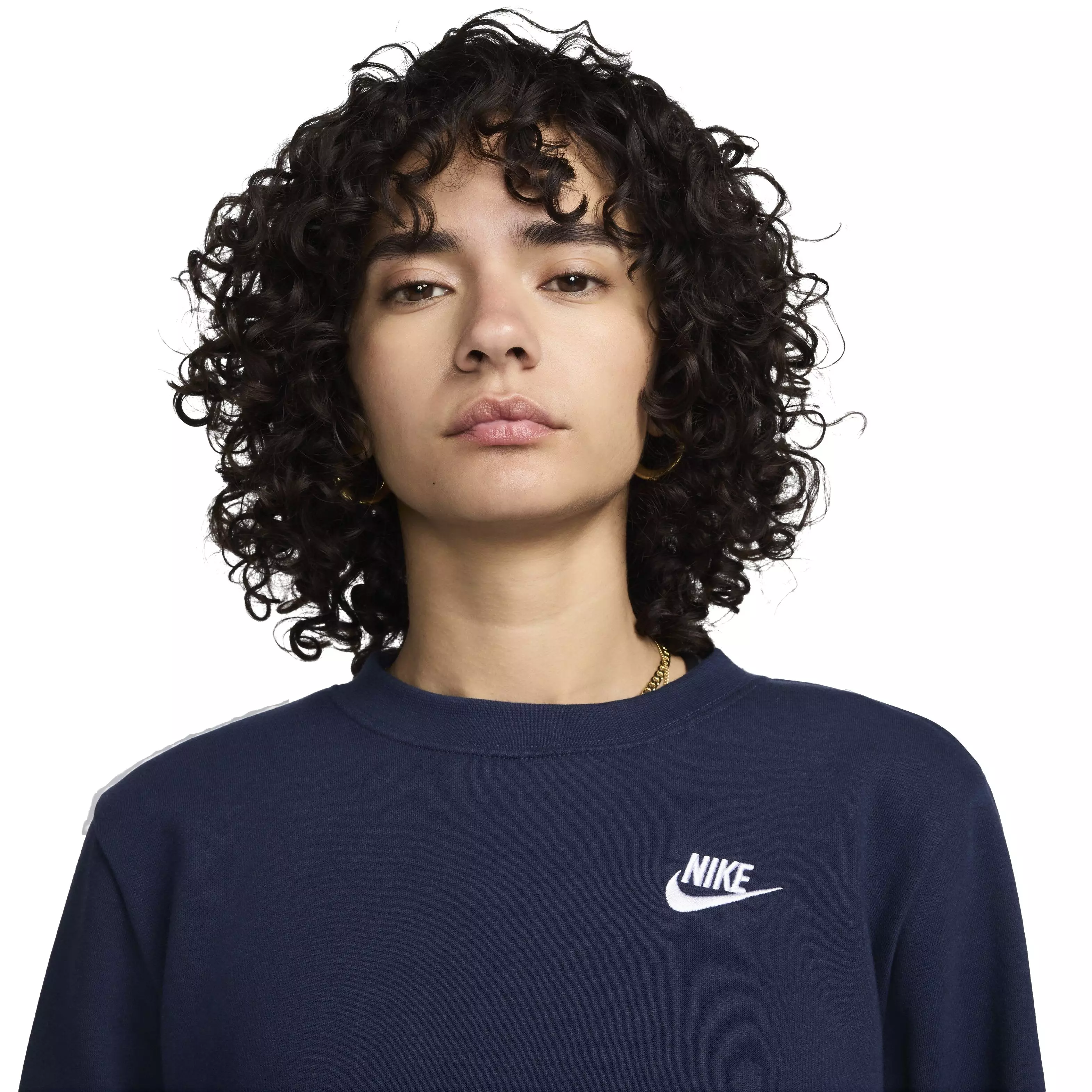 Nike Women's Sportswear Club Fleece Crewneck Sweatshirt - BLUE
