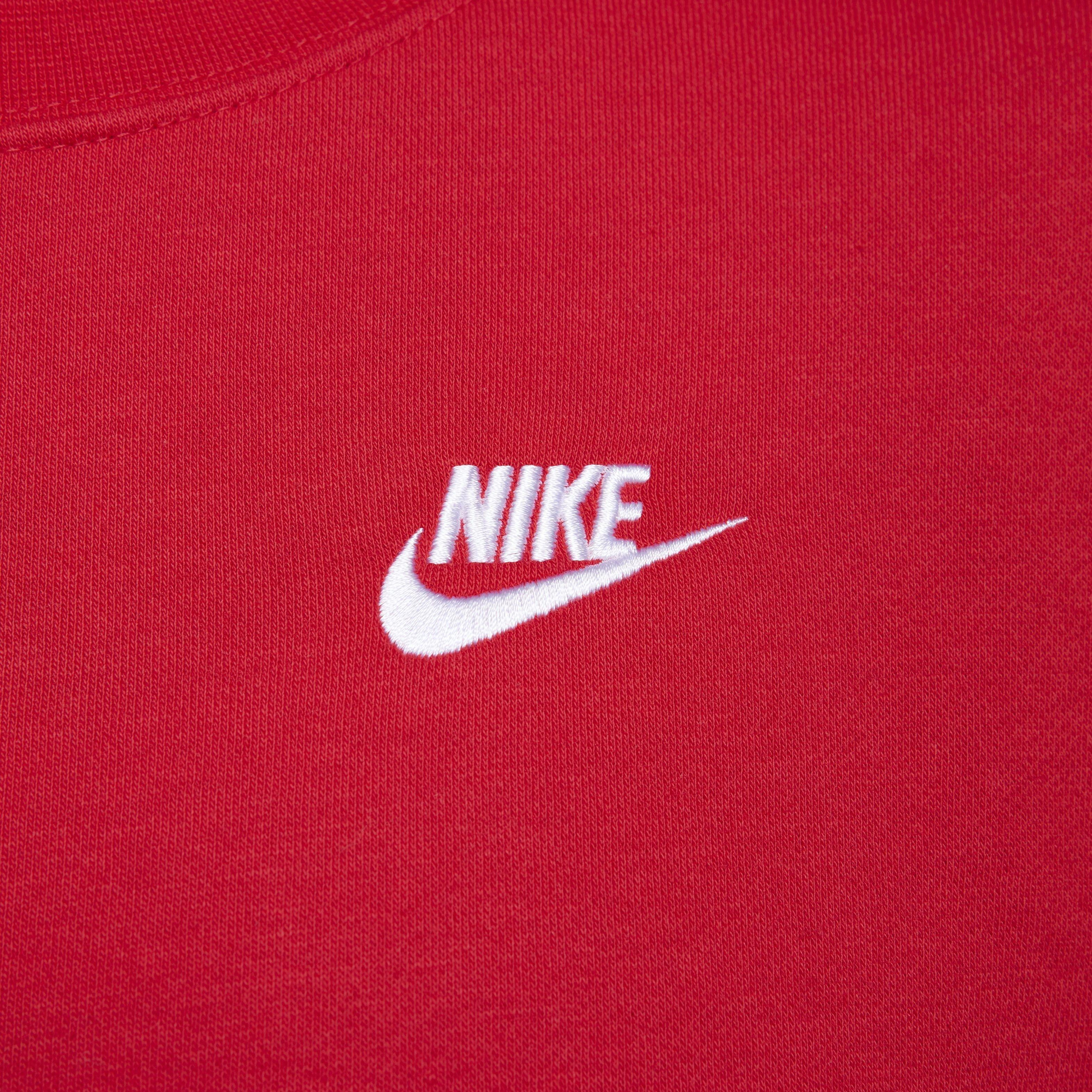 Nike Women's Sportswear Club Fleece Crewneck Sweatshirt - RED Thumbnail View 4