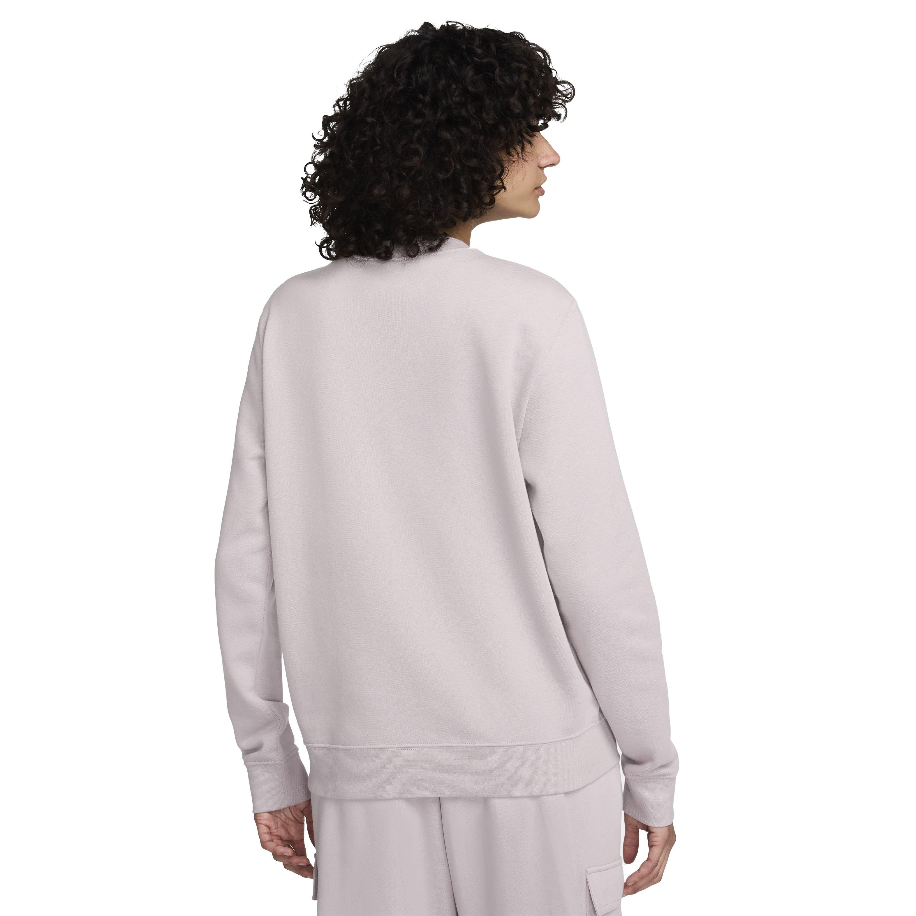 Nike Women's Sportswear Club Fleece Crewneck Sweatshirt - PURPLE Thumbnail View 2