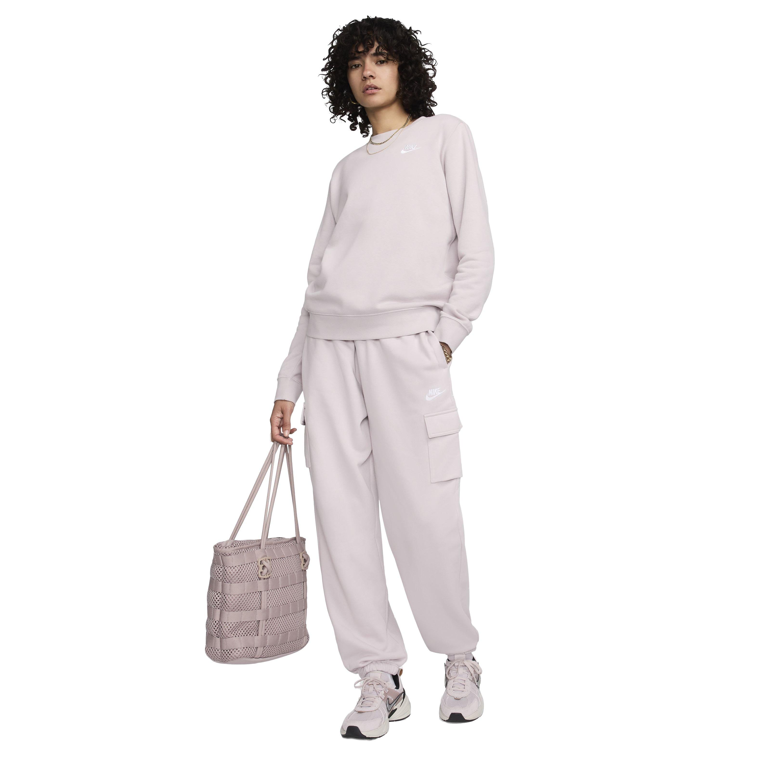 Nike Women's Sportswear Club Fleece Crewneck Sweatshirt - PURPLE Thumbnail View 5