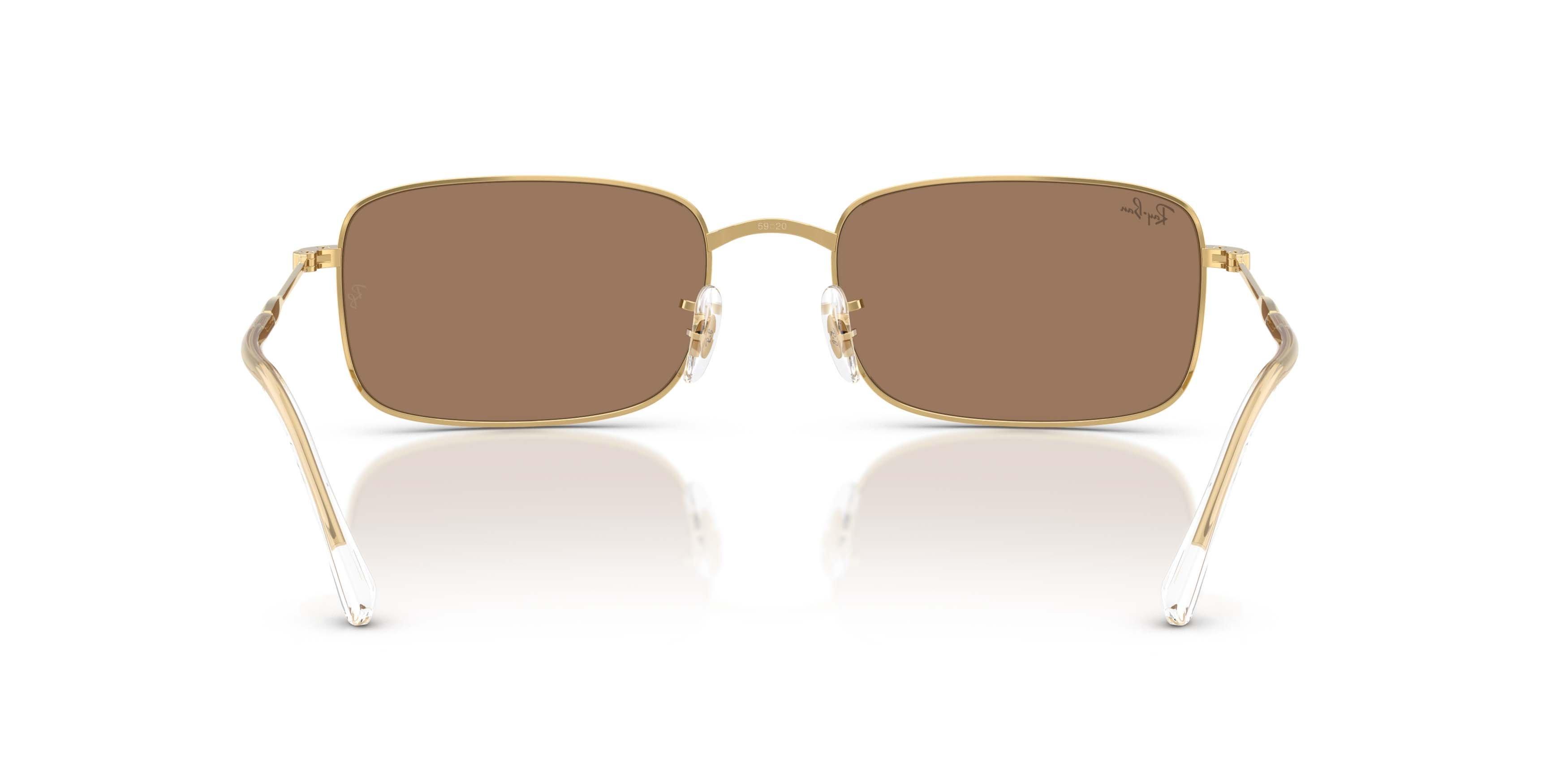Ray-Ban RB3746 Brown Sunglasses &ndash; Polished Arista Gold - GOLD/GREY Thumbnail View 4