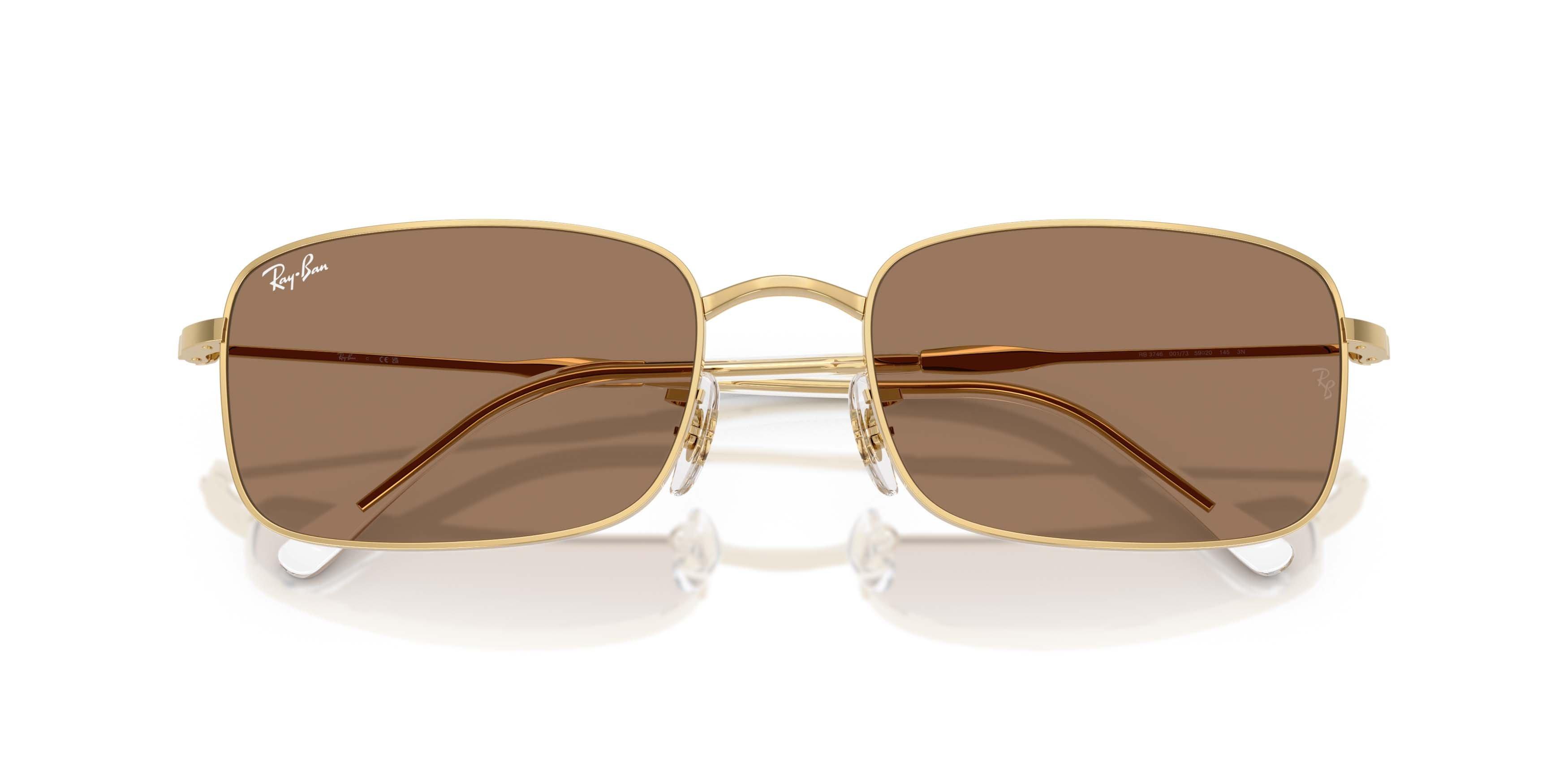 Ray-Ban RB3746 Brown Sunglasses &ndash; Polished Arista Gold - GOLD/GREY Thumbnail View 5