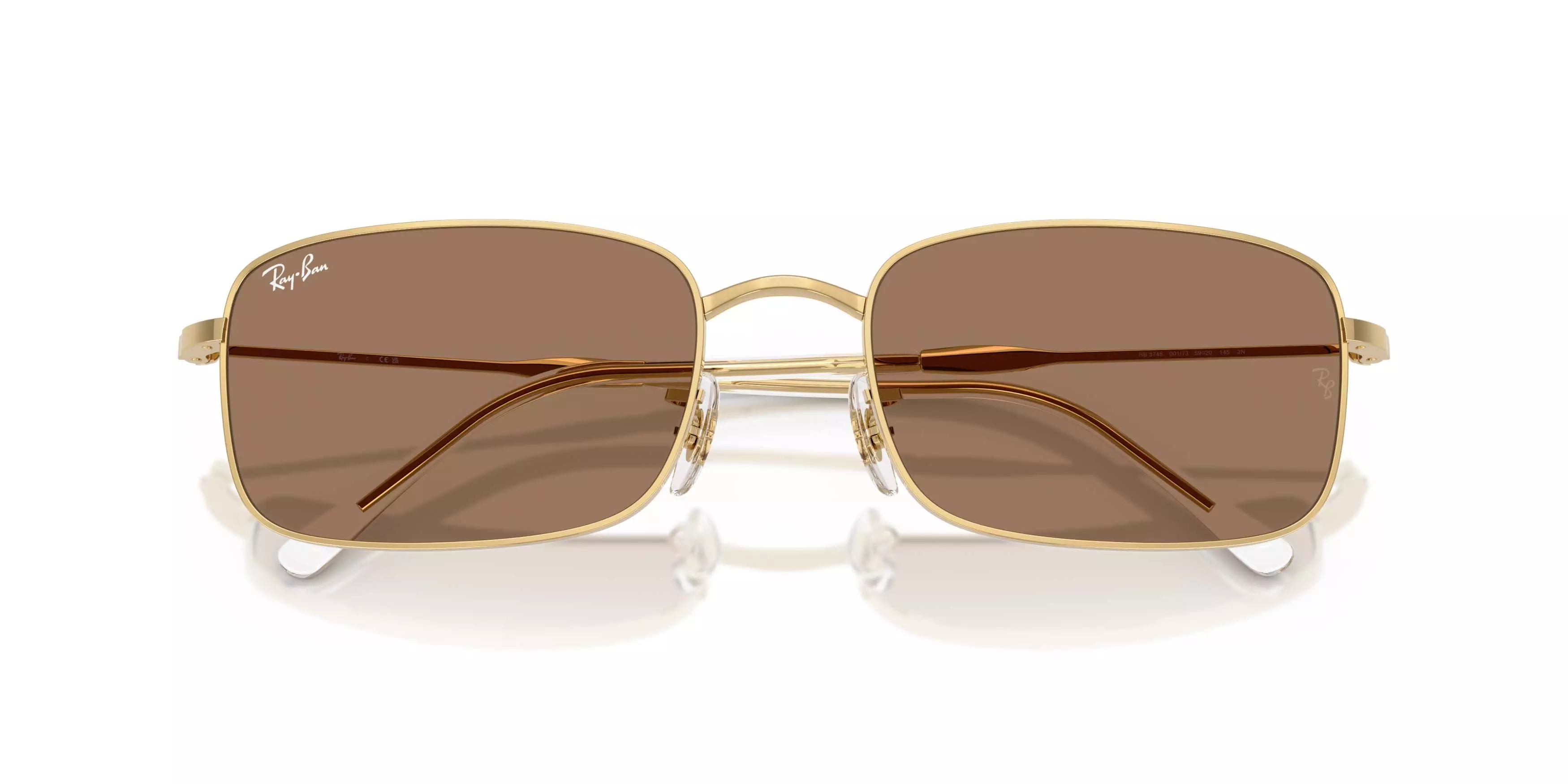 Ray-Ban RB3746 Brown Sunglasses &ndash; Polished Arista Gold - GOLD/GREY