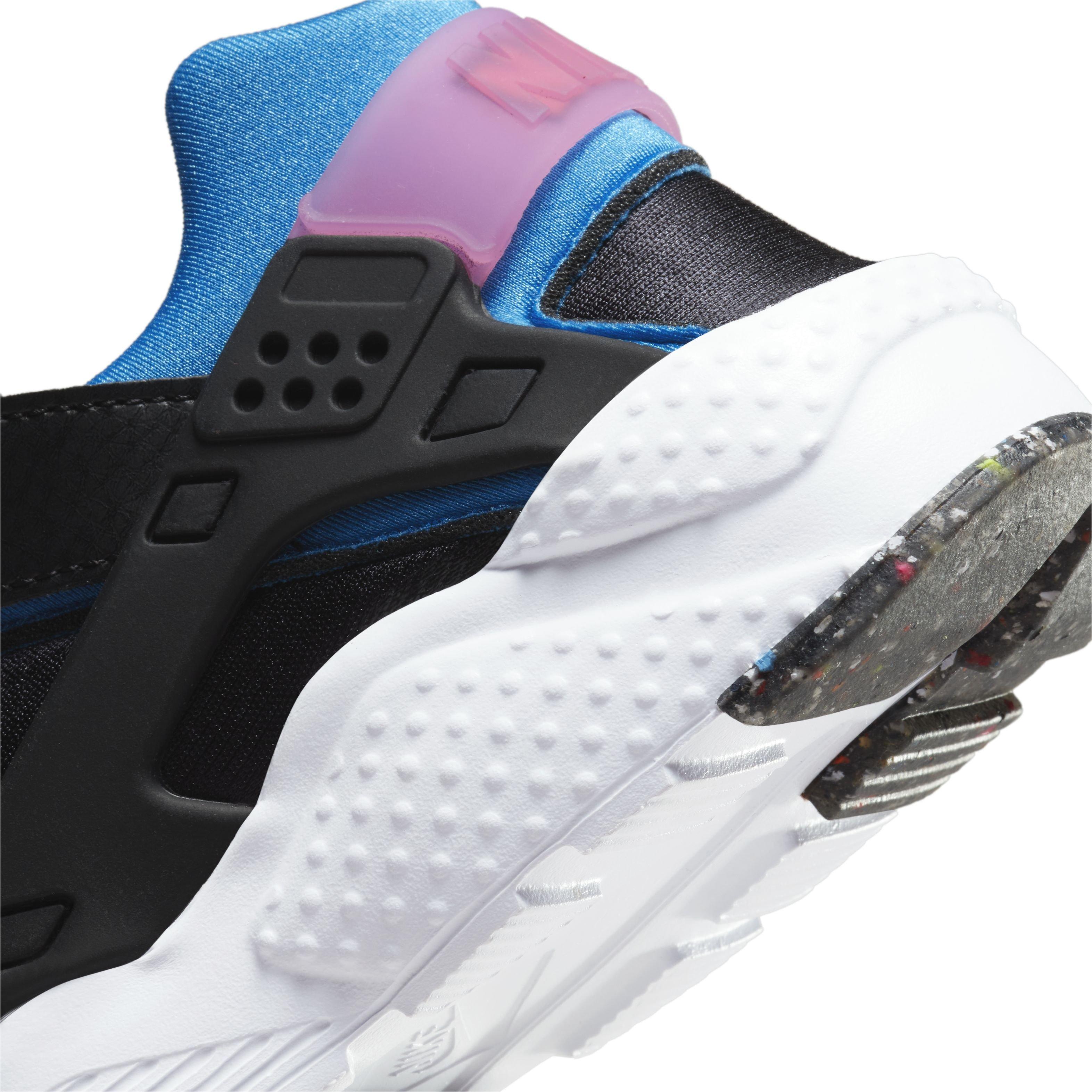 Nike Huarache Run "Black/Mint Foam/Light Photo Blue" Grade School Boys' Shoe - BLACK Thumbnail View 8