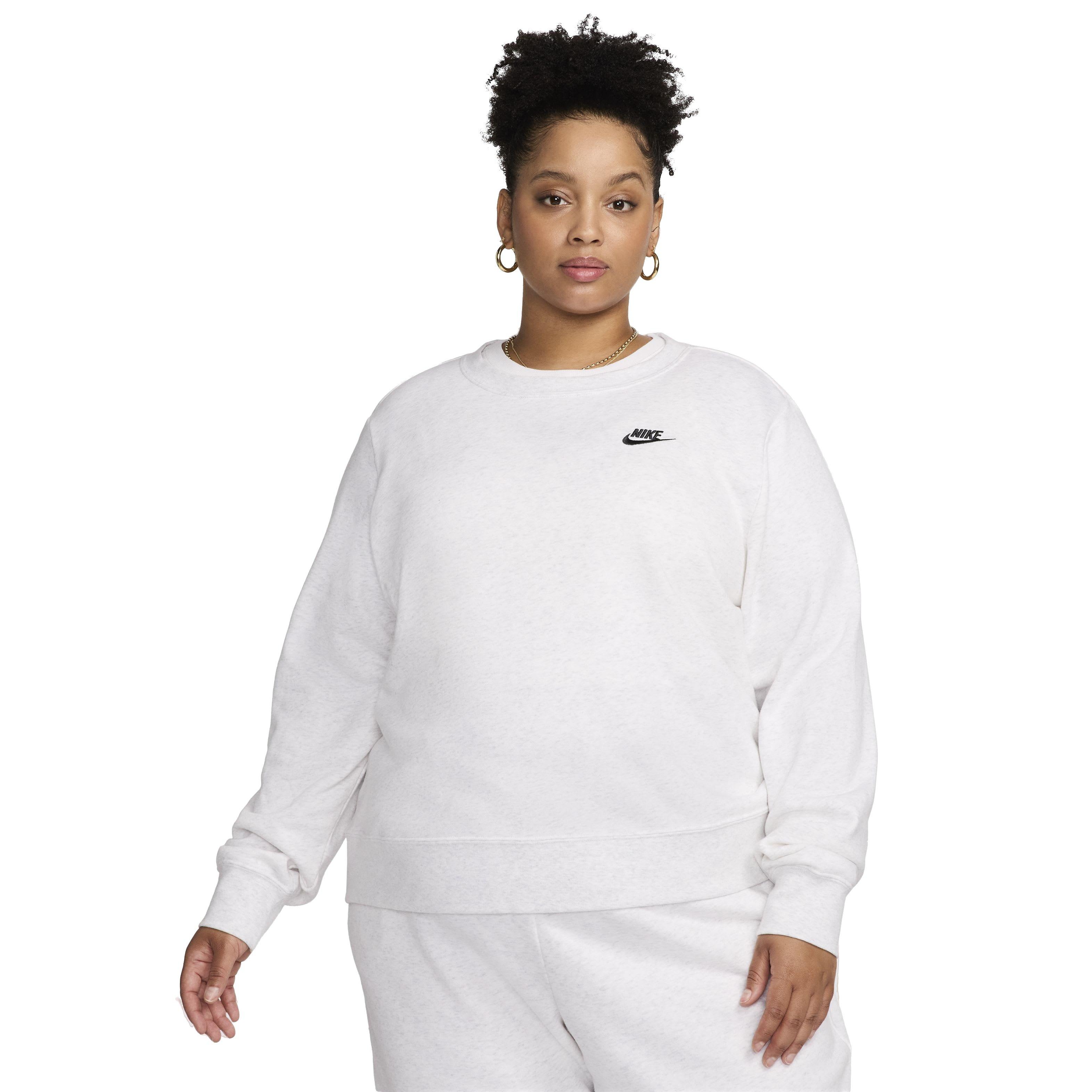 Nike Women's Sportswear Club Fleece Crew-Neck Sweatshirt - GREY Thumbnail View 1