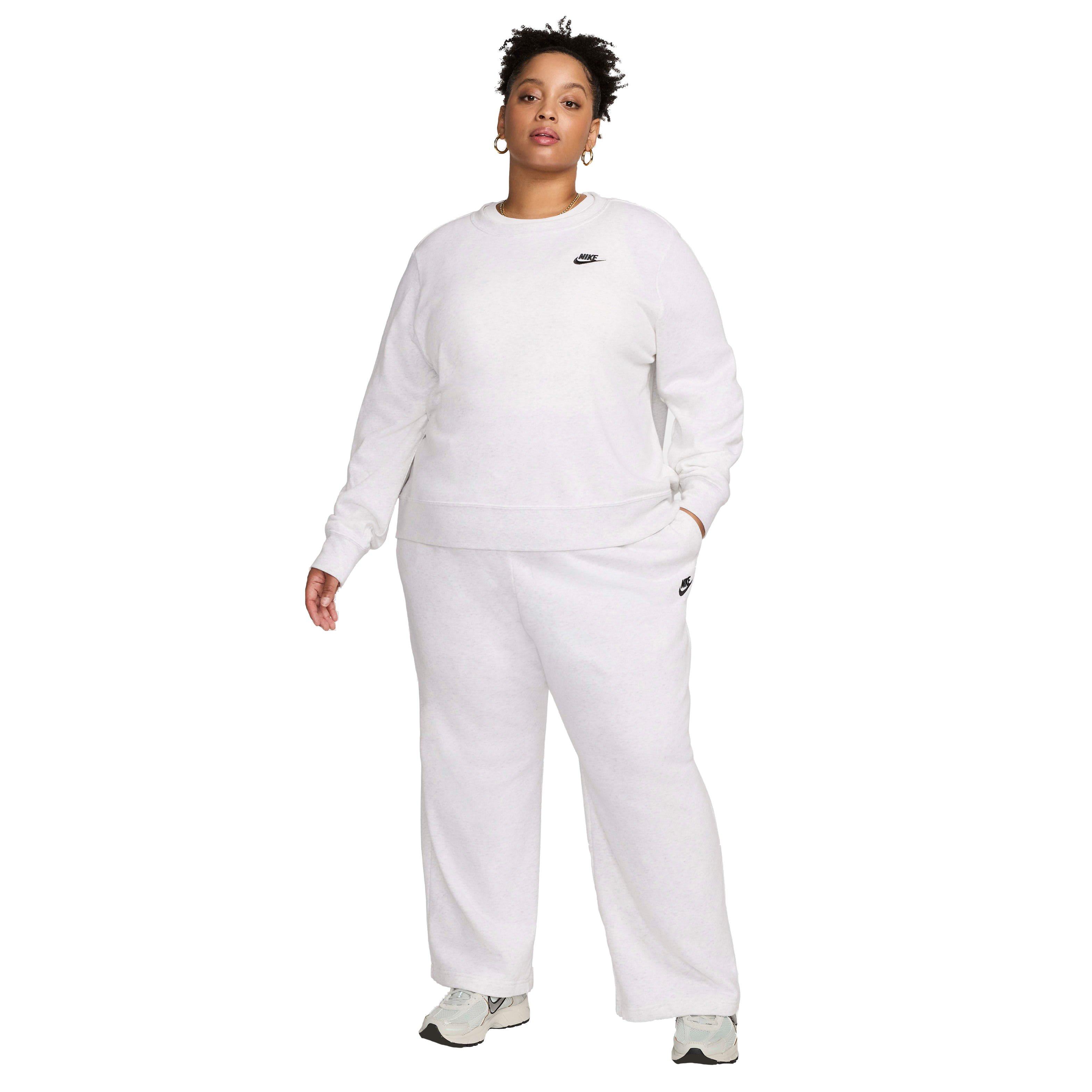 Nike Women's Sportswear Club Fleece Crew-Neck Sweatshirt - GREY Thumbnail View 5