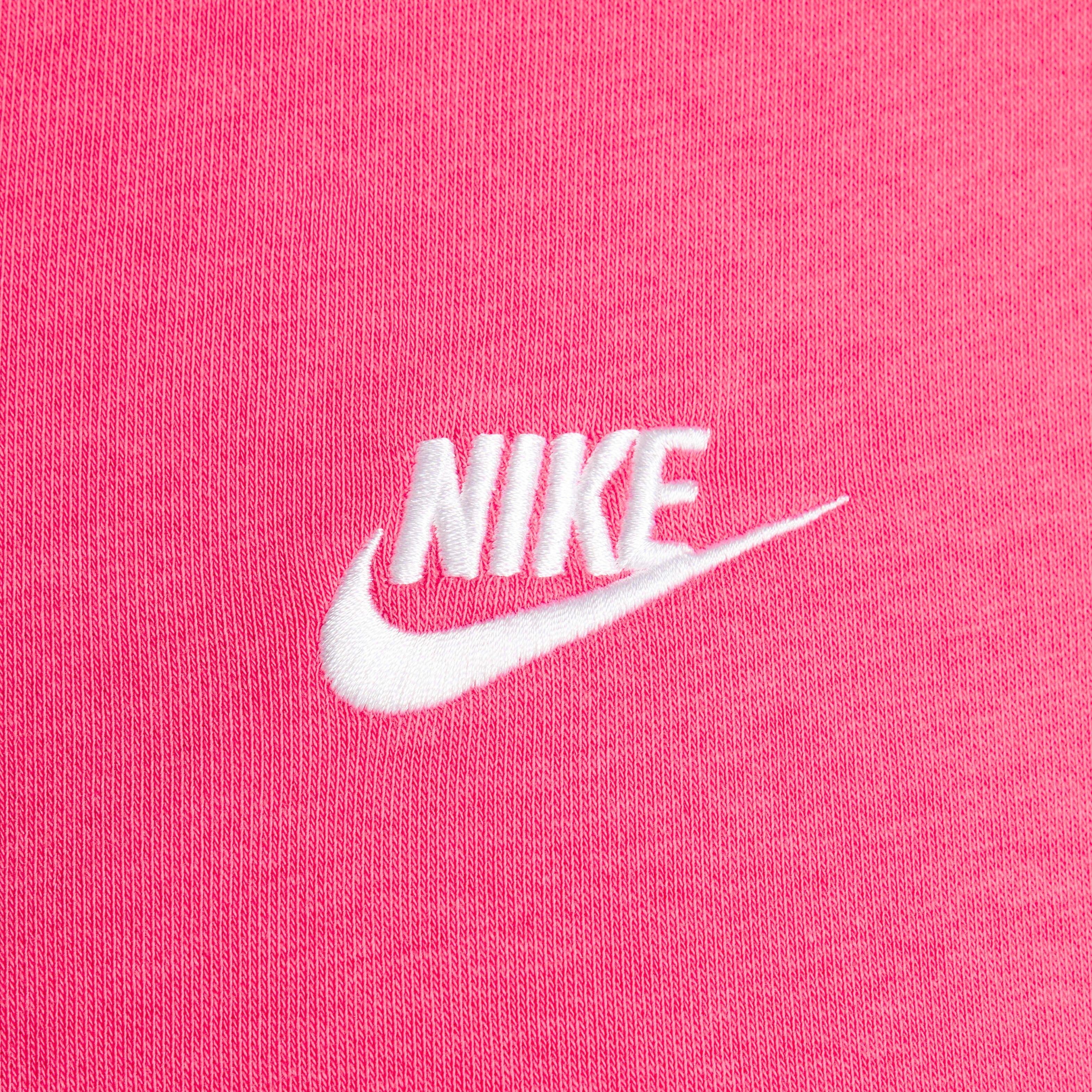 Nike Women's Sportswear Club Fleece Crew-Neck Sweatshirt - PINK Thumbnail View 4