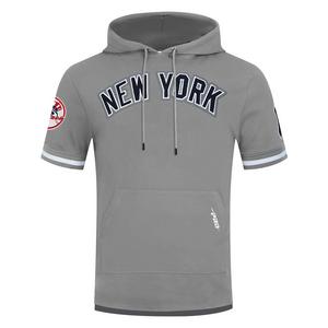 Pro Standard Men's MLB New York Yankees Classic Chenille Short Sleeve Pullover Hoodie