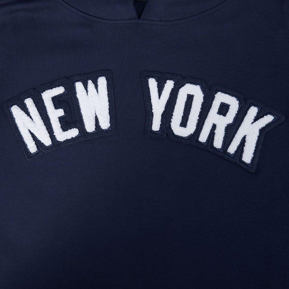 Pro Standard Men's MLB New York Yankees Classic Chenille Short Sleeve Pullover Hoodie - NAVY Thumbnail View 5