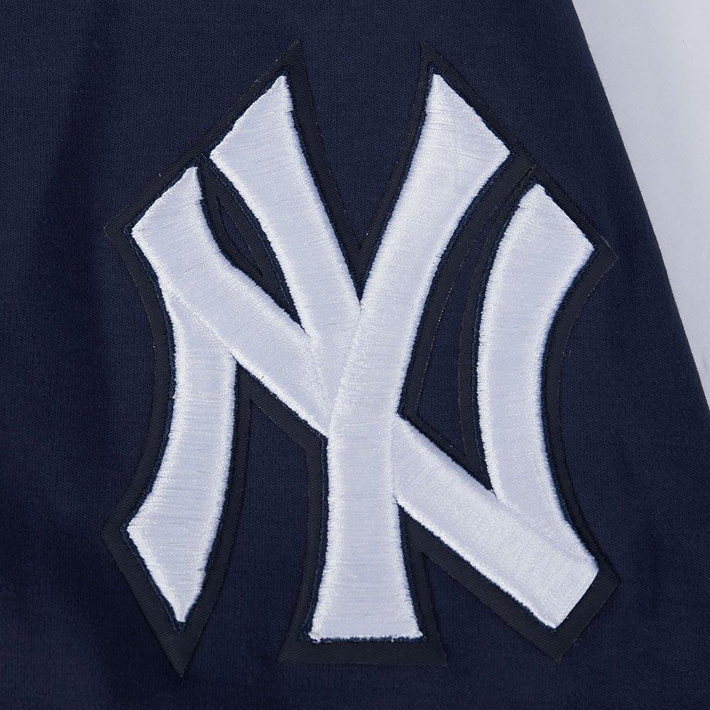 Pro Standard Men's MLB New York Yankees Classic Chenille Short Sleeve Pullover Hoodie - NAVY Thumbnail View 7