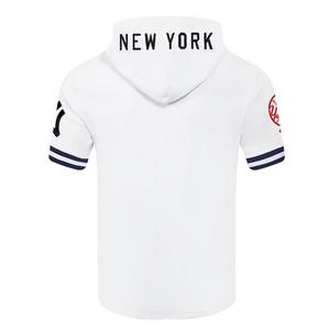 Pro Standard Men's MLB New York Yankees Classic Chenille Short Sleeve Pullover Hoodie