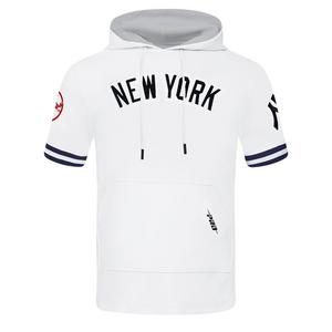 Pro Standard Men's MLB New York Yankees Classic Chenille Short Sleeve Pullover Hoodie