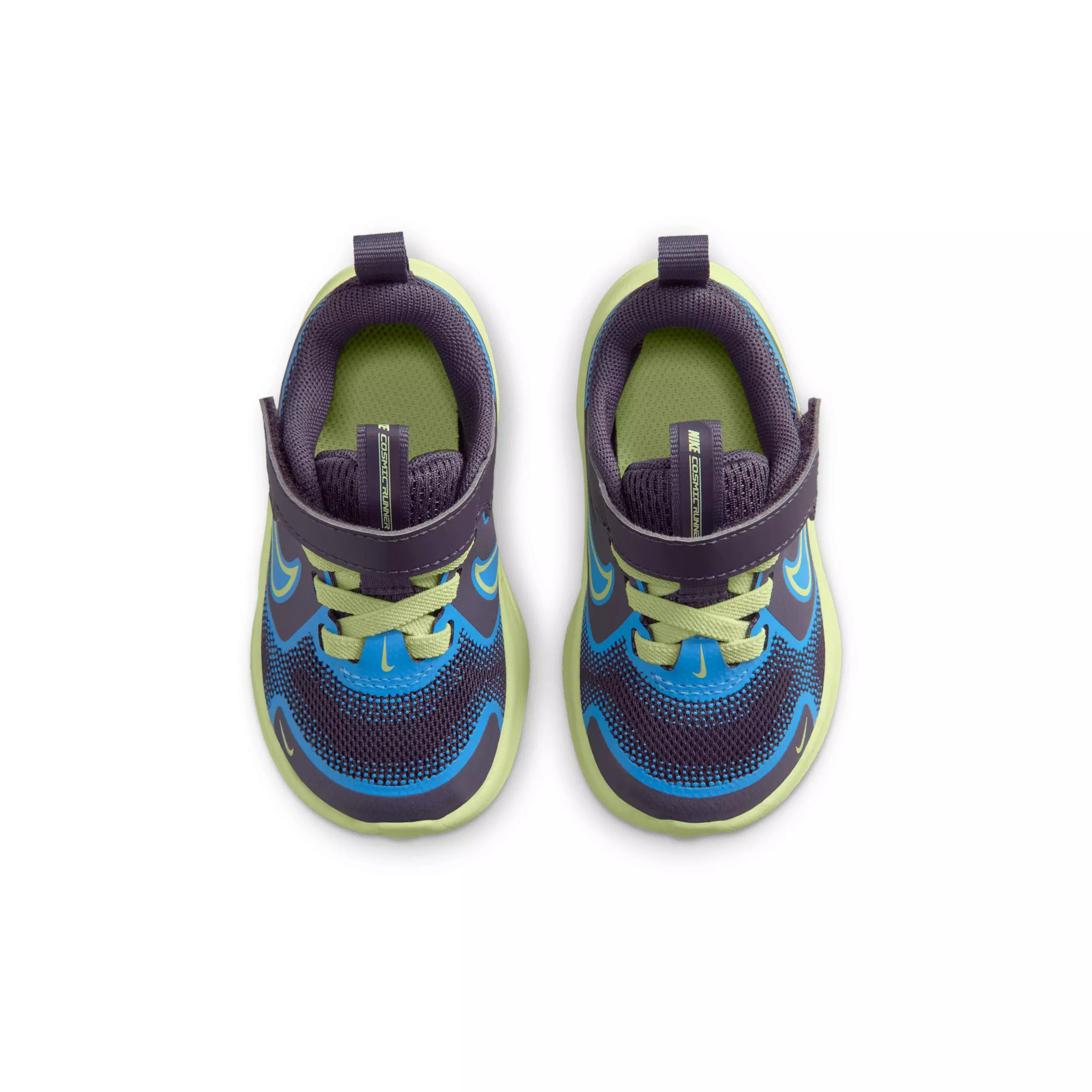 Nike Cosmic Runner "Dark Raisin/University Blue/White/Light Liquid Lime" Infant Girls' Running Shoe - DK RAISIN/BLUE/WHITE/LIME