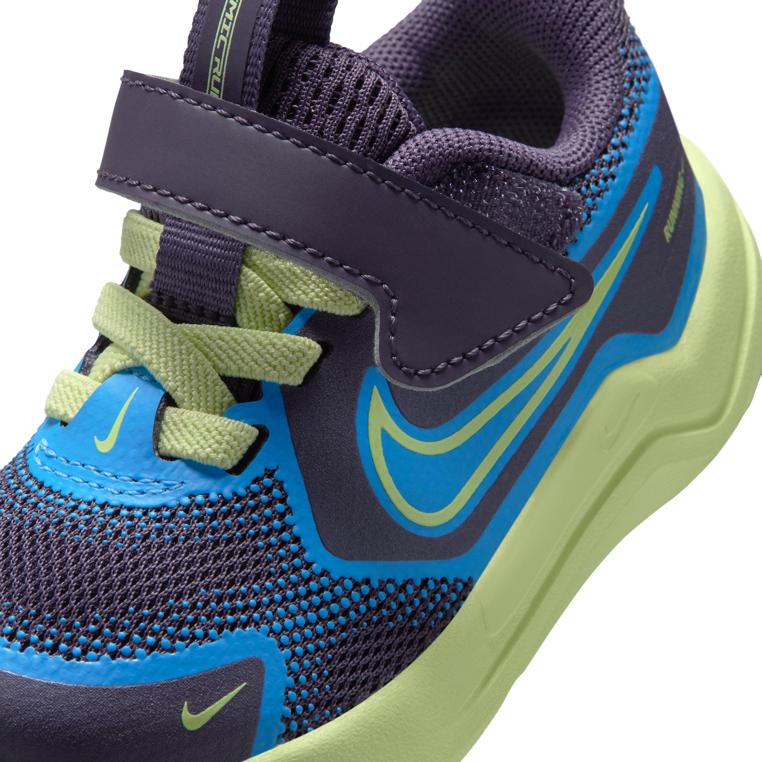Nike Cosmic Runner "Dark Raisin/University Blue/White/Light Liquid Lime" Infant Girls' Running Shoe - DK RAISIN/BLUE/WHITE/LIME