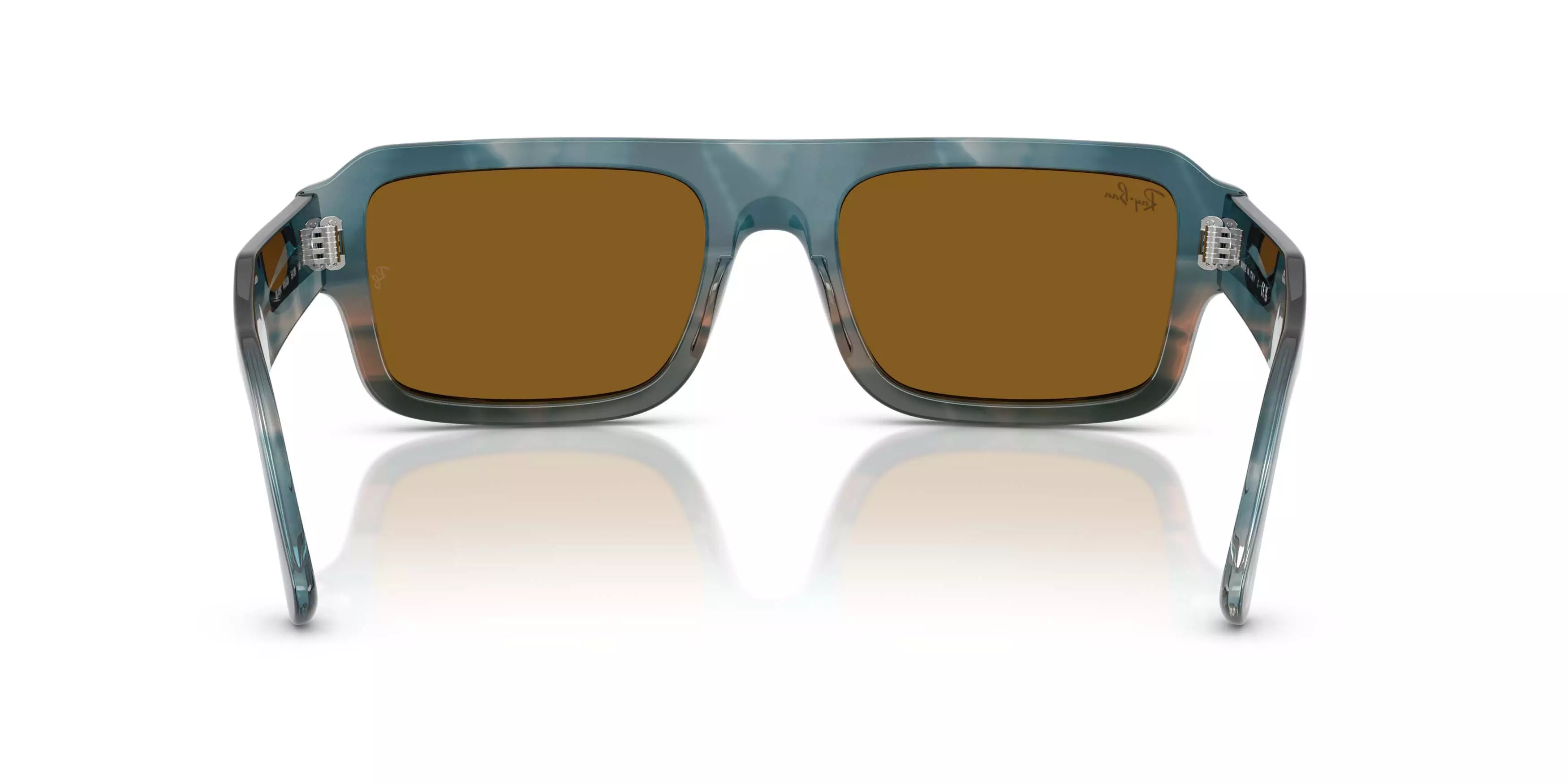 Ray-Ban Flacko Bio-Based Brown Sunglasses &ndash; Polished Havana Blue - BLUE