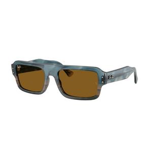 Ray-Ban Flacko Bio-Based Brown Sunglasses &ndash; Polished Havana Blue