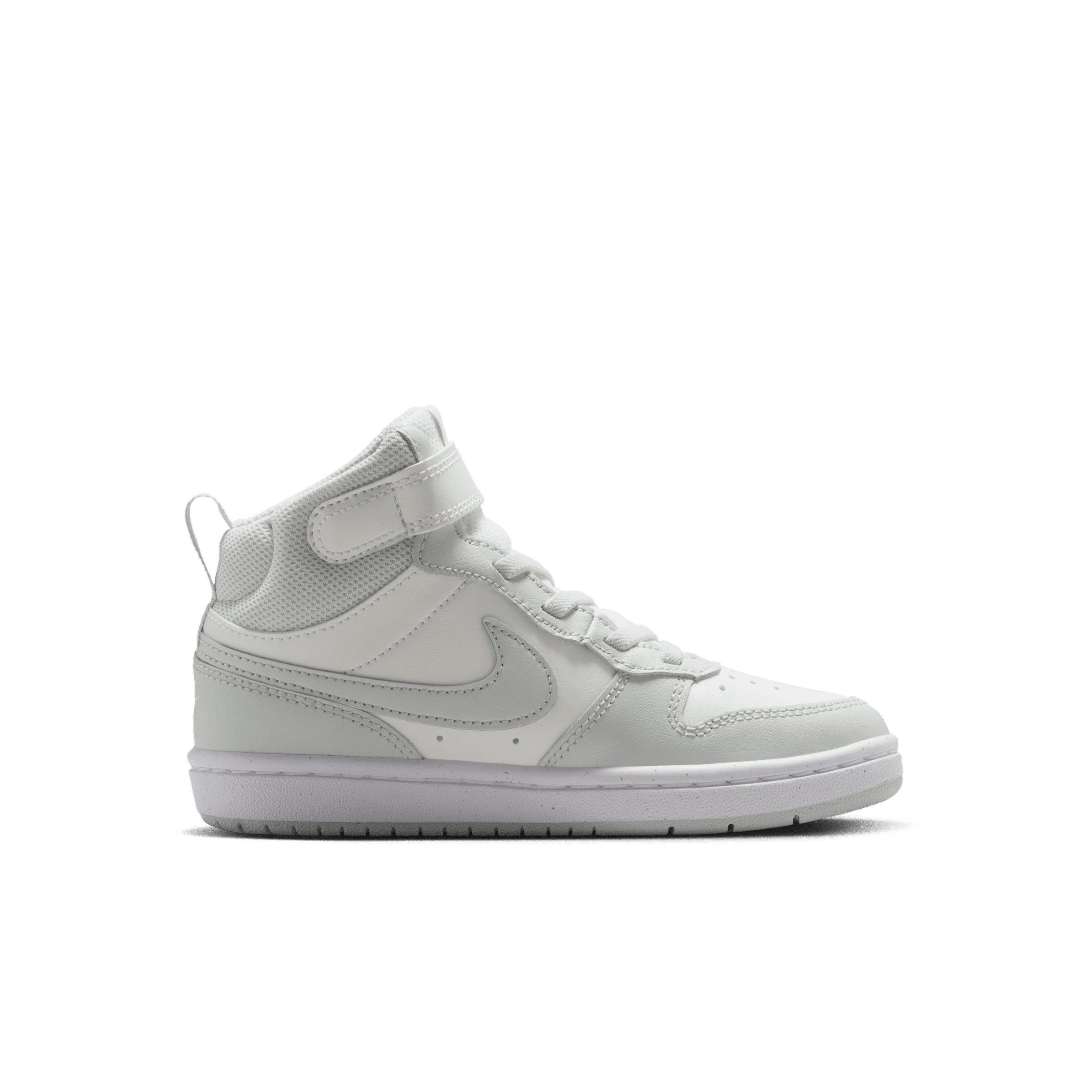 Nike Court Borough Mid 2 "Sail/White/Light Silver" Preschool Boys' Shoe - SAIL/WHITE/LT SILVER