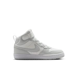 Nike Court Borough Mid 2 "Sail/White/Light Silver" Preschool Boys' Shoe - SAIL/WHITE/LT SILVER