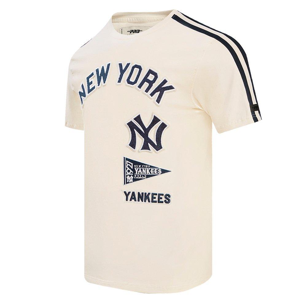 Pro Standard Men's MLB New York Yankees Retro Classic Striped Top - EGGSHELL Thumbnail View 3