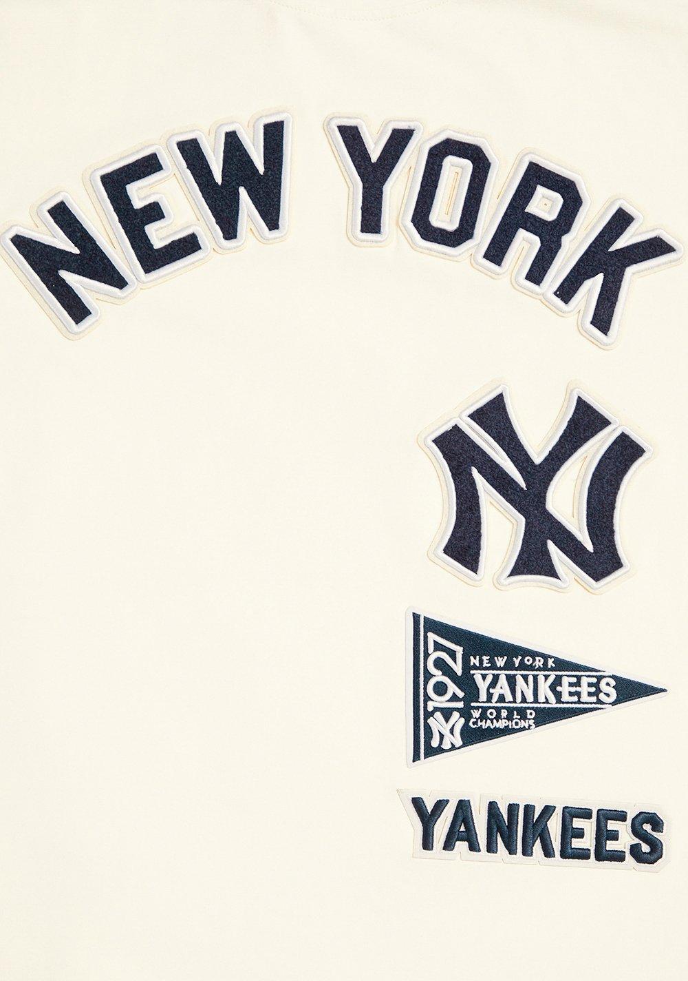 Pro Standard Men's MLB New York Yankees Retro Classic Striped Top - EGGSHELL Thumbnail View 5