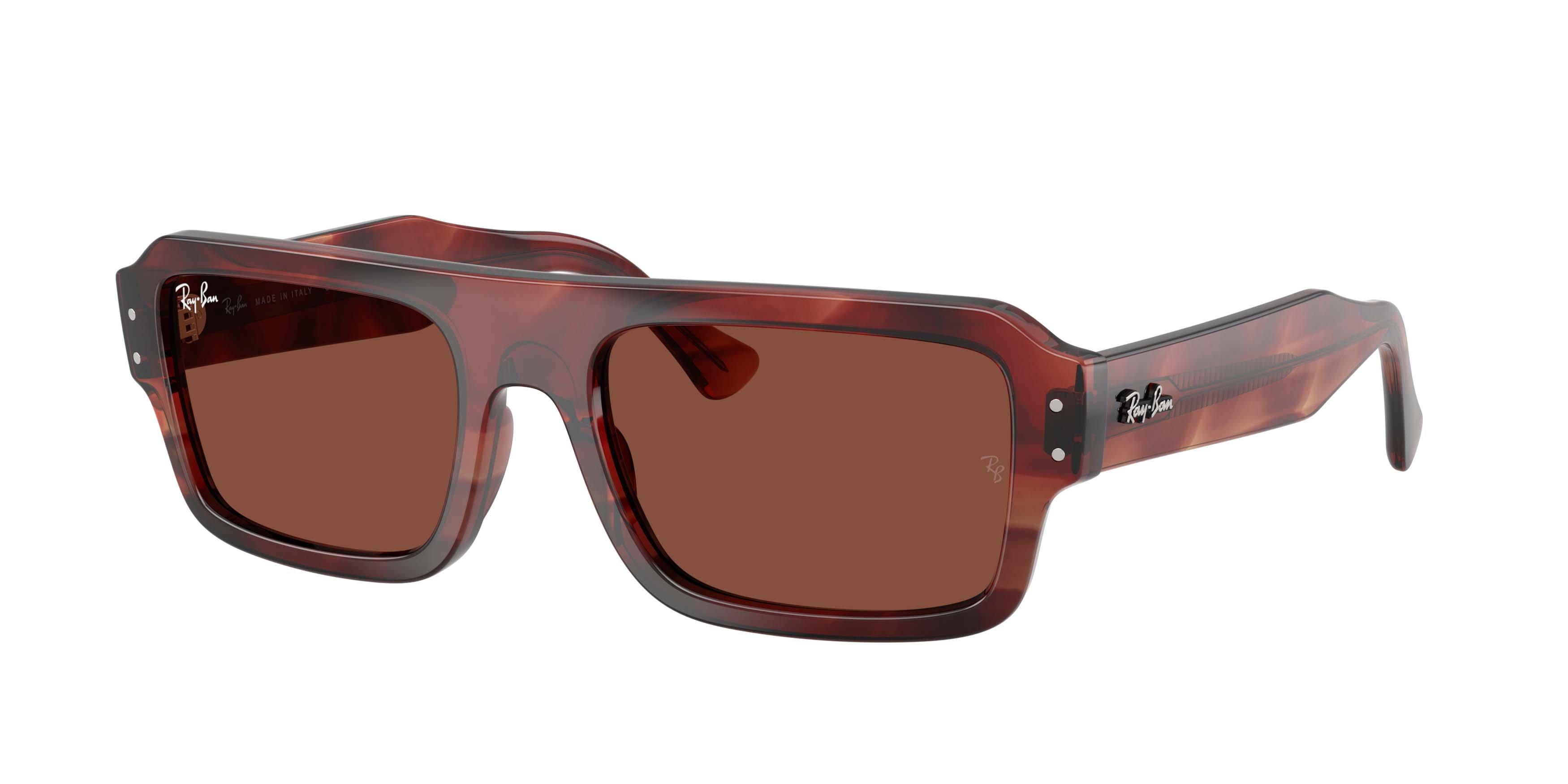 Ray-Ban Flacko Bio-Based Red Sunglasses &ndash; Polished Havana Red - RED Thumbnail View 1