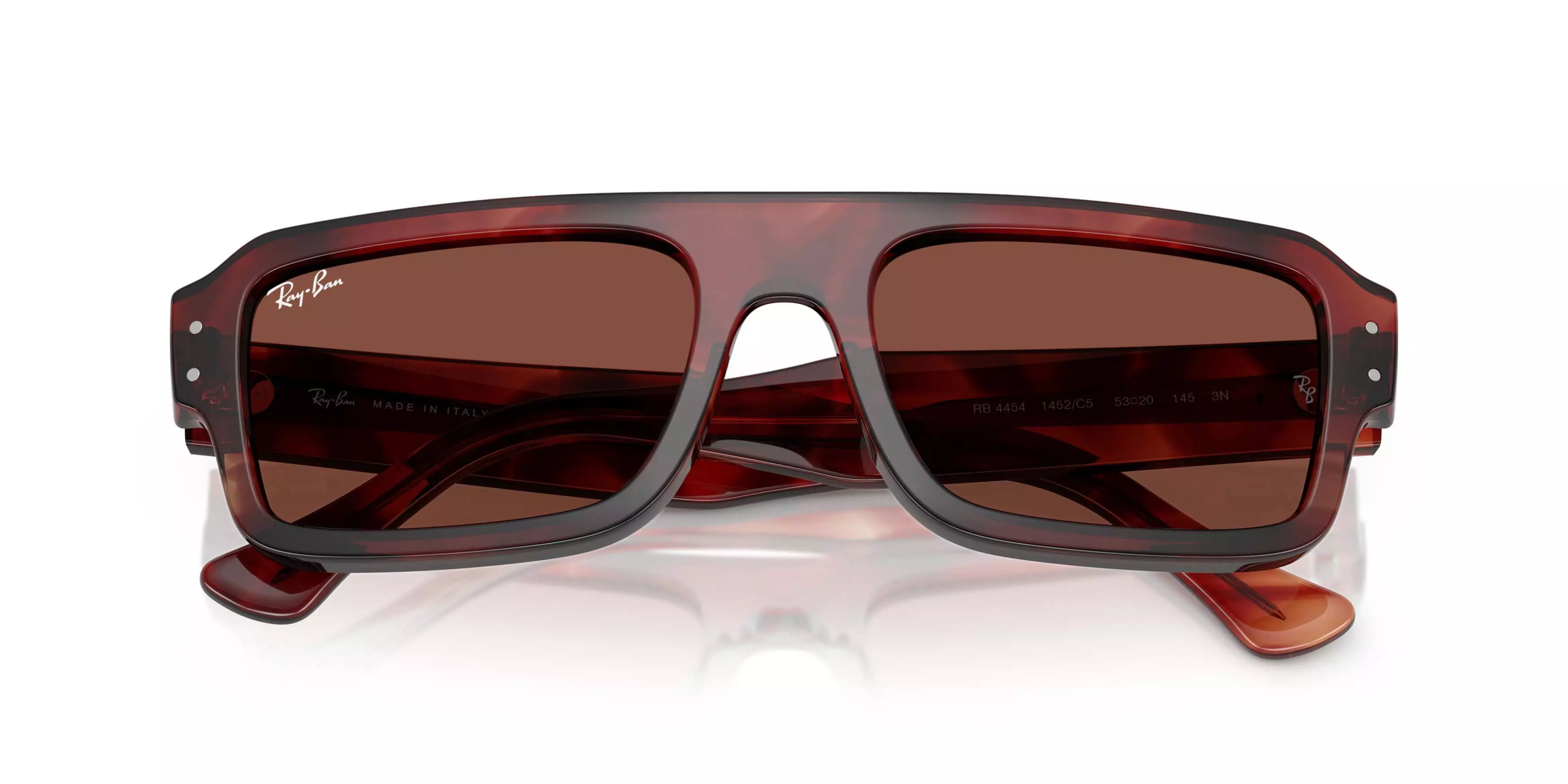 Ray-Ban Flacko Bio-Based Red Sunglasses &ndash; Polished Havana Red - RED