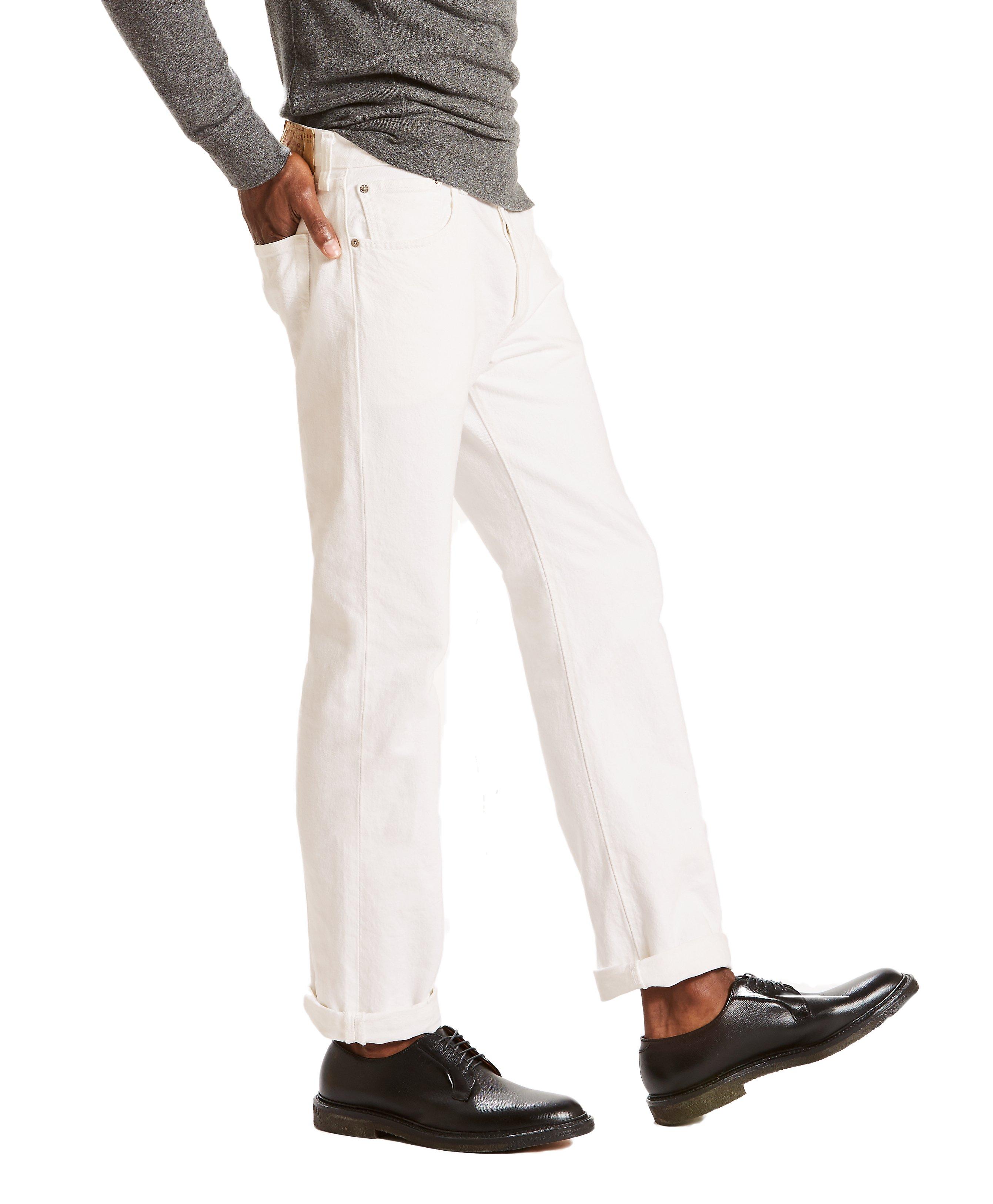 Levi's 501 Original Straight Fit Men's White Jeans