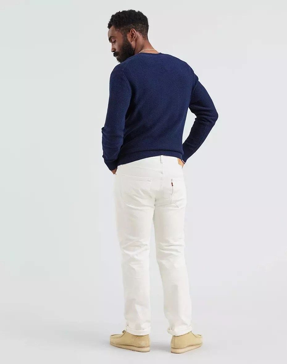 Levi's Men's 501 Original Straight Fit White Jeans - WHITE