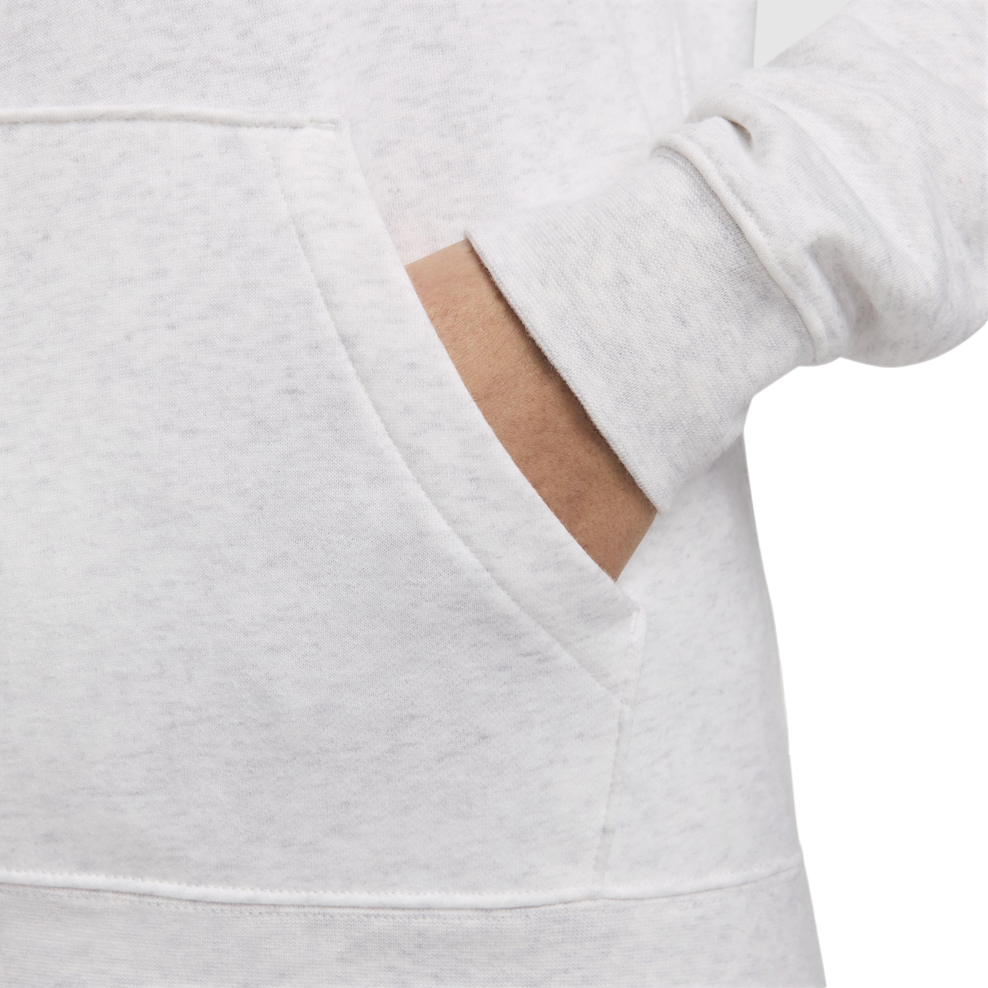 Nike Women's Sportswear Club Fleece Logo Pullover Hoodie - WHITE Thumbnail View 4