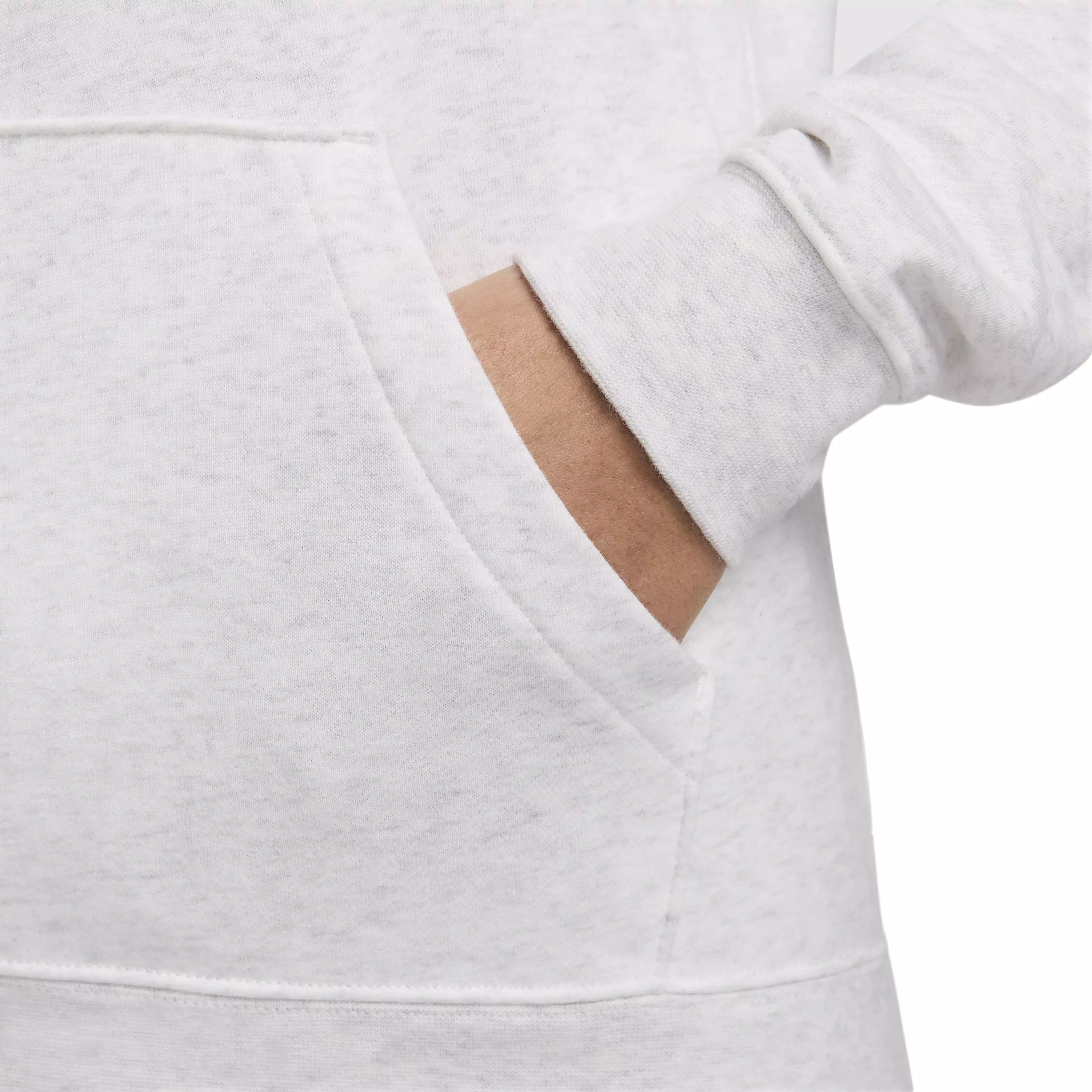 Nike Women's Sportswear Club Fleece Logo Pullover Hoodie - WHITE