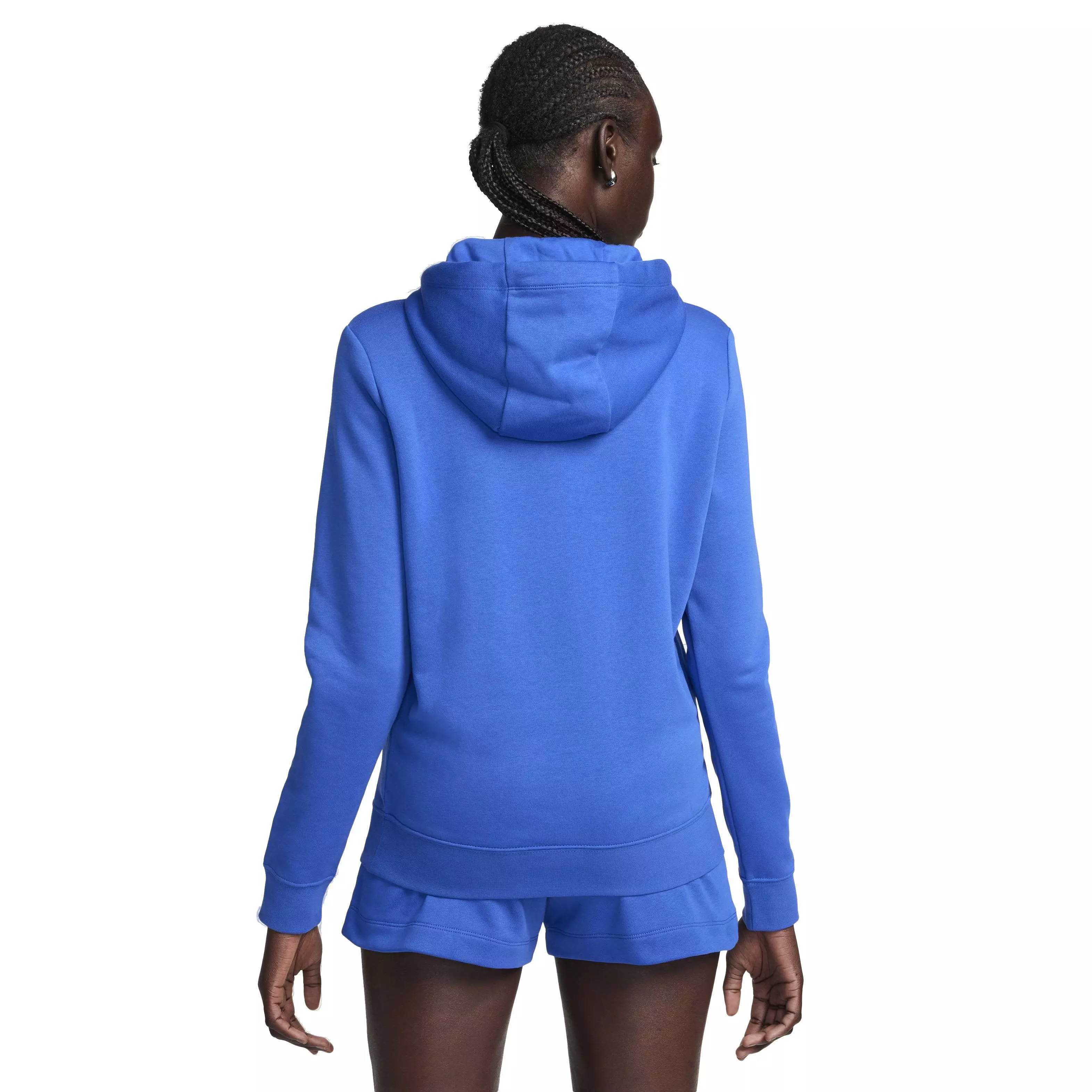Nike Women's Sportswear Club Fleece Logo Pullover Hoodie - BLUE