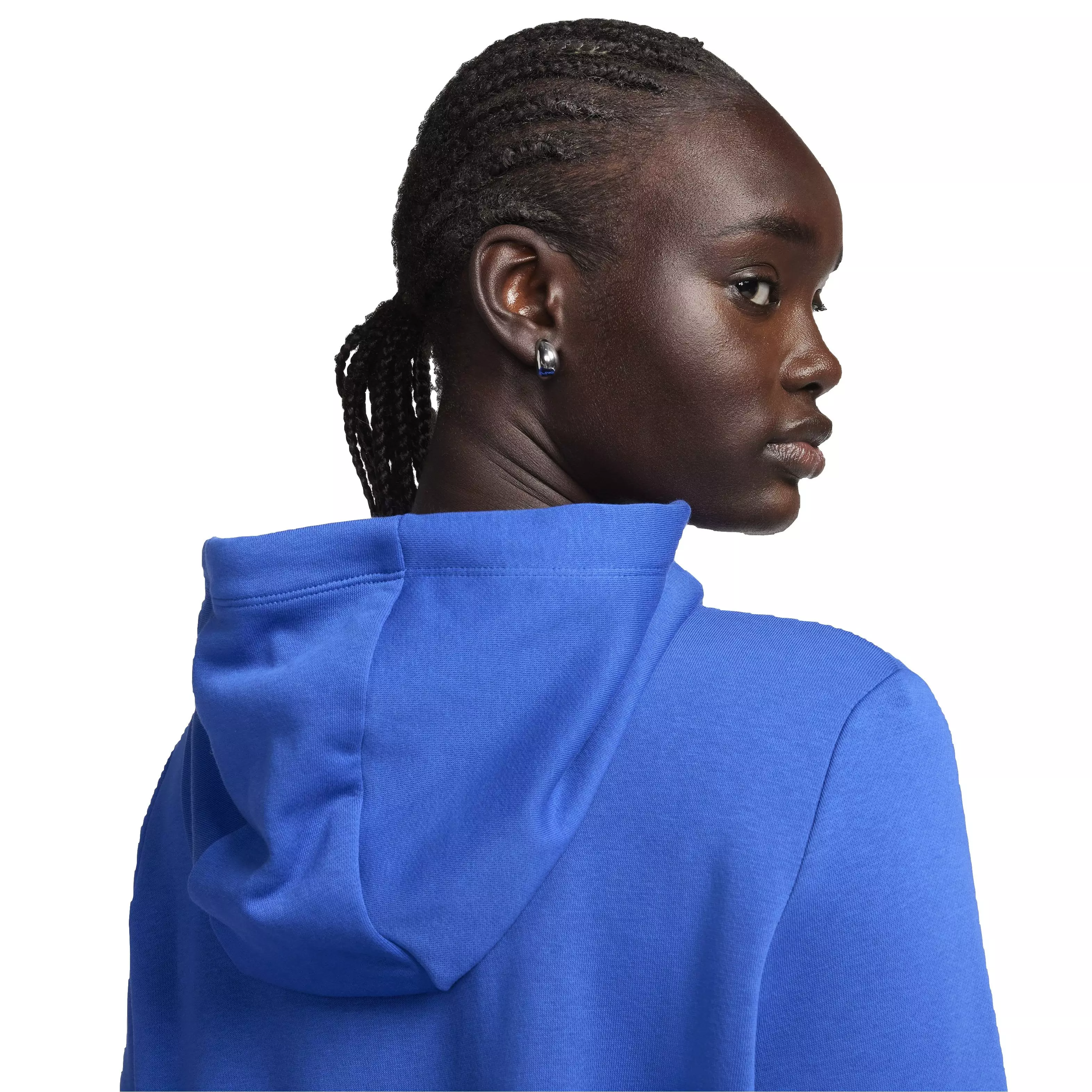 Nike Women's Sportswear Club Fleece Logo Pullover Hoodie - BLUE